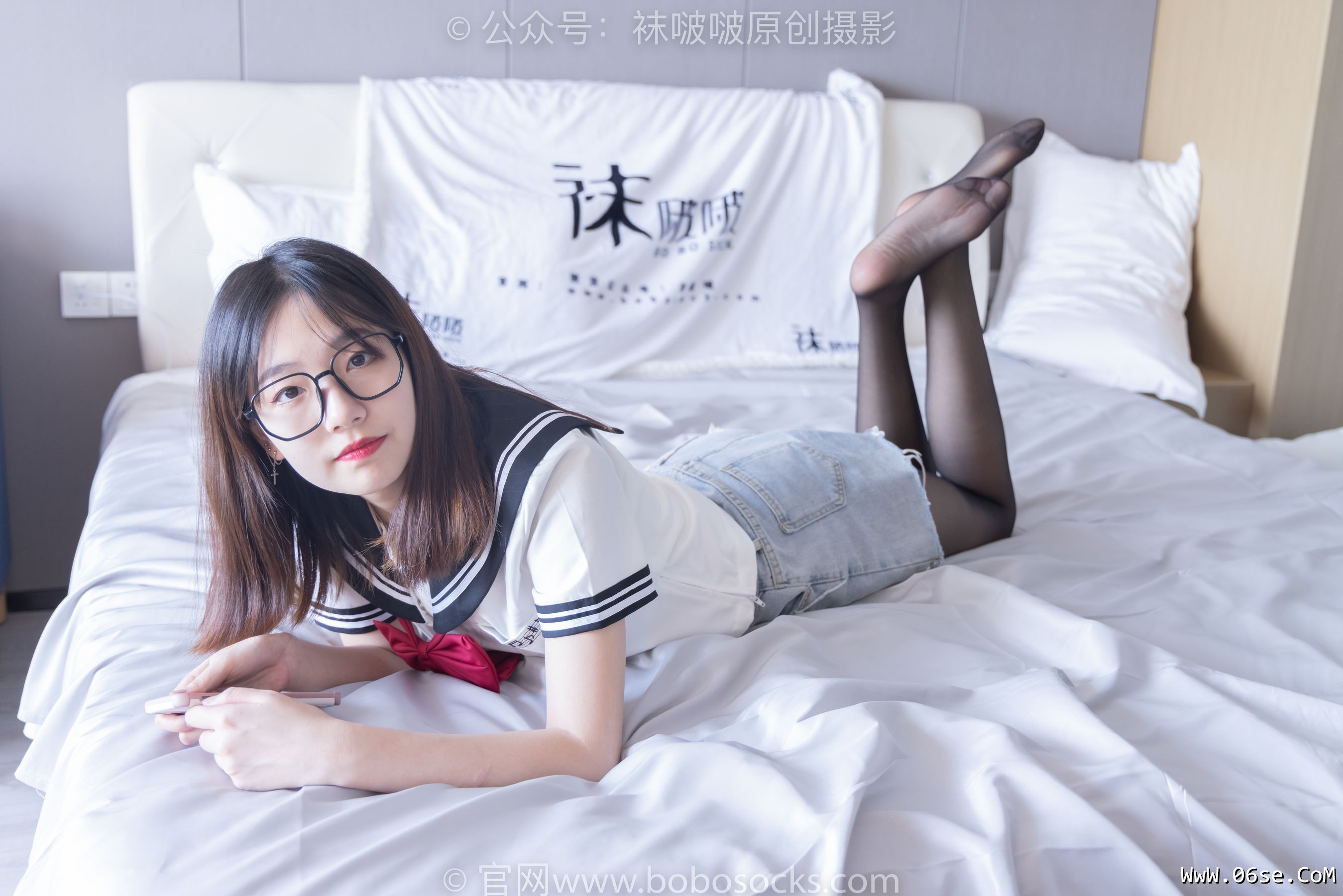 图片[40]-BoBoSocks袜啵啵 No.215 小甜豆-三双帆布鞋板鞋、厚白丝、黑丝[144P]-六色网