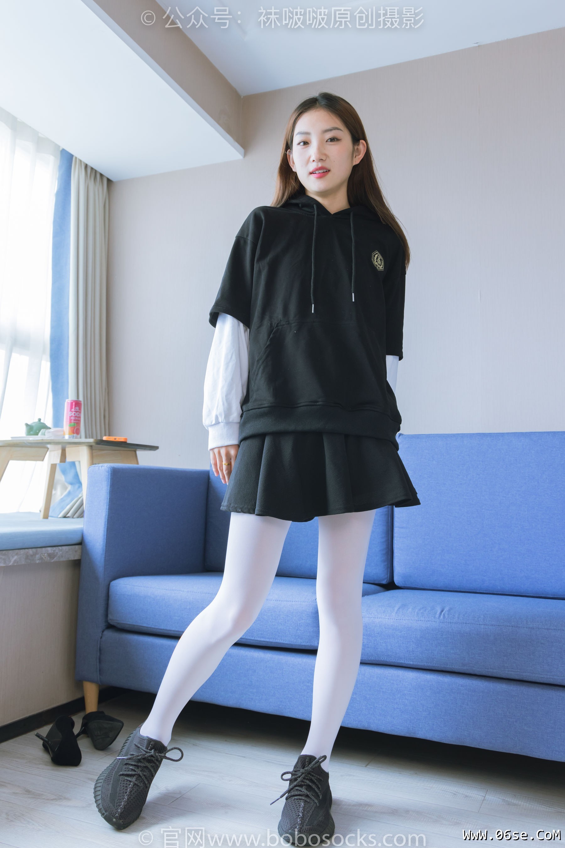 图片[132]-BoBoSocks袜啵啵 No.214 小沫 -黑色运动鞋、厚白丝[142P]-六色网