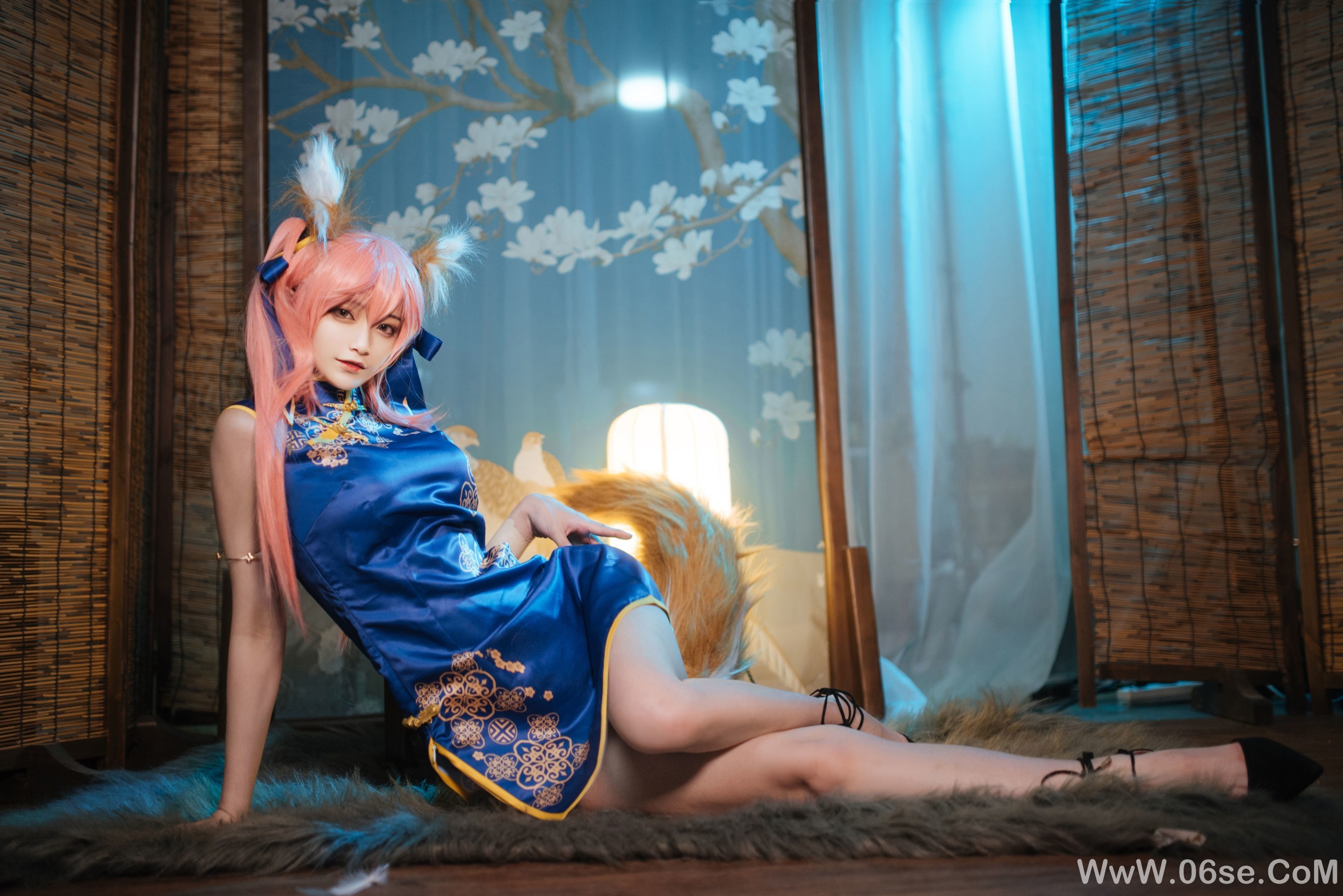 图片[3]-动漫博主铁板烧鬼舞w 玉藻前旗袍[12P]-六色网