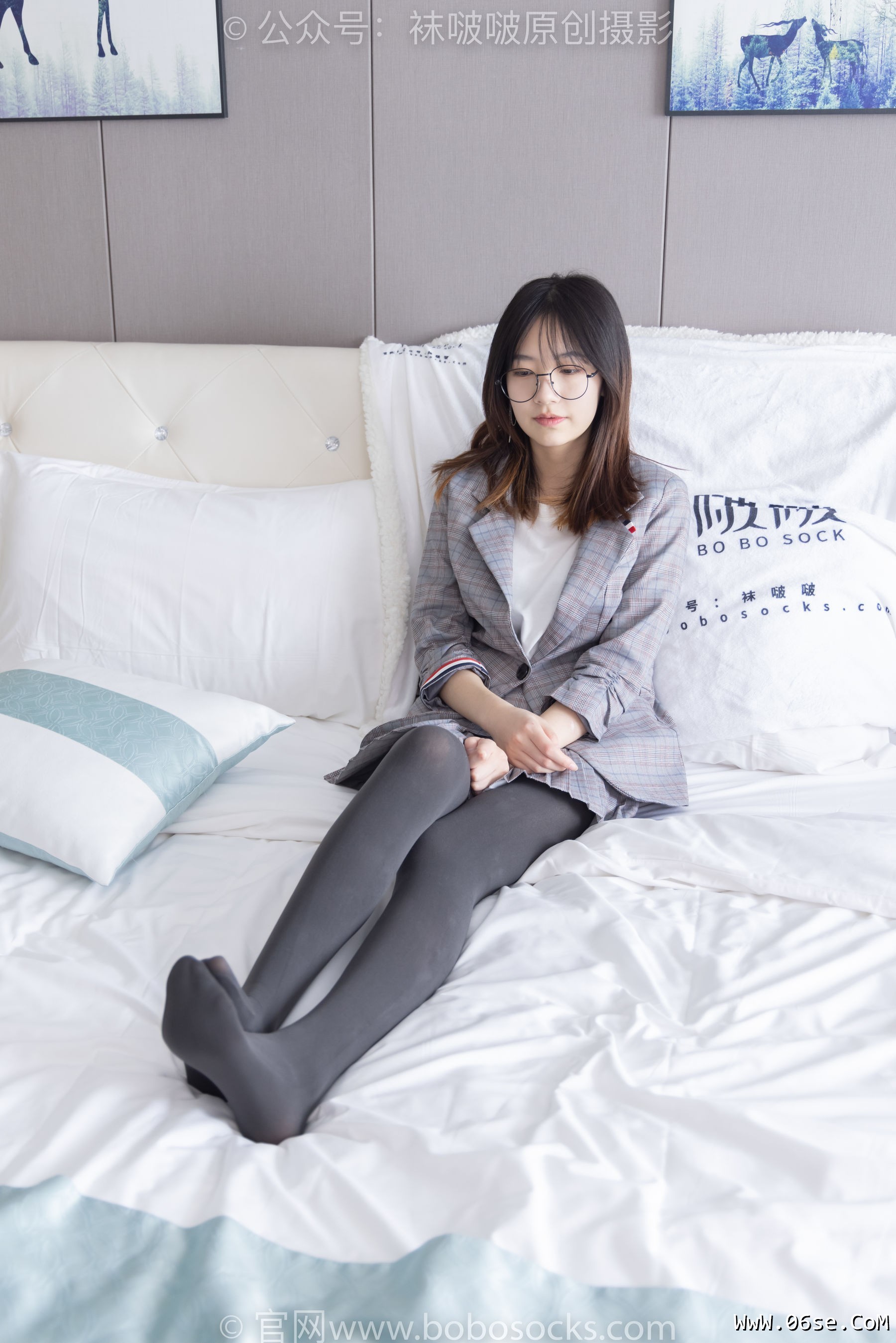 图片[6]-BoBoSocks袜啵啵 No.210 小甜豆 -皮鞋、厚灰丝、ol装[140P]-六色网
