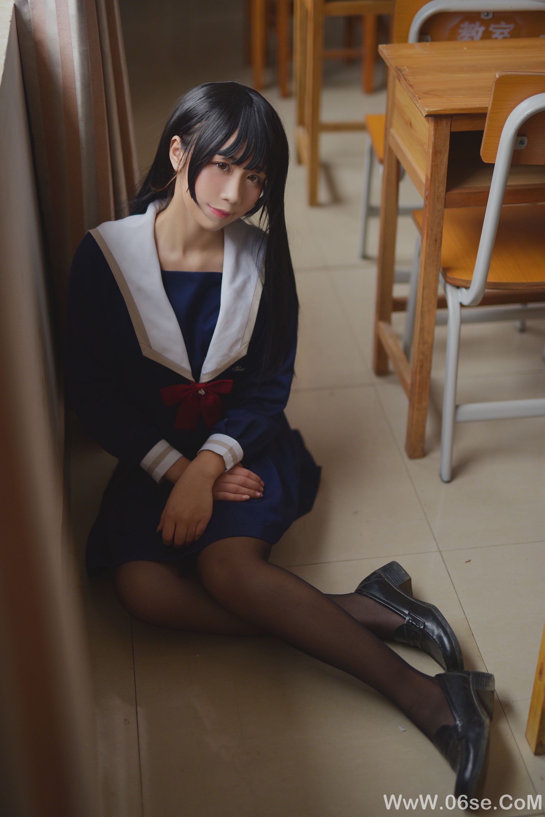 图片[11]-动漫博主九曲Jean JK露脐制服[30P]-六色网