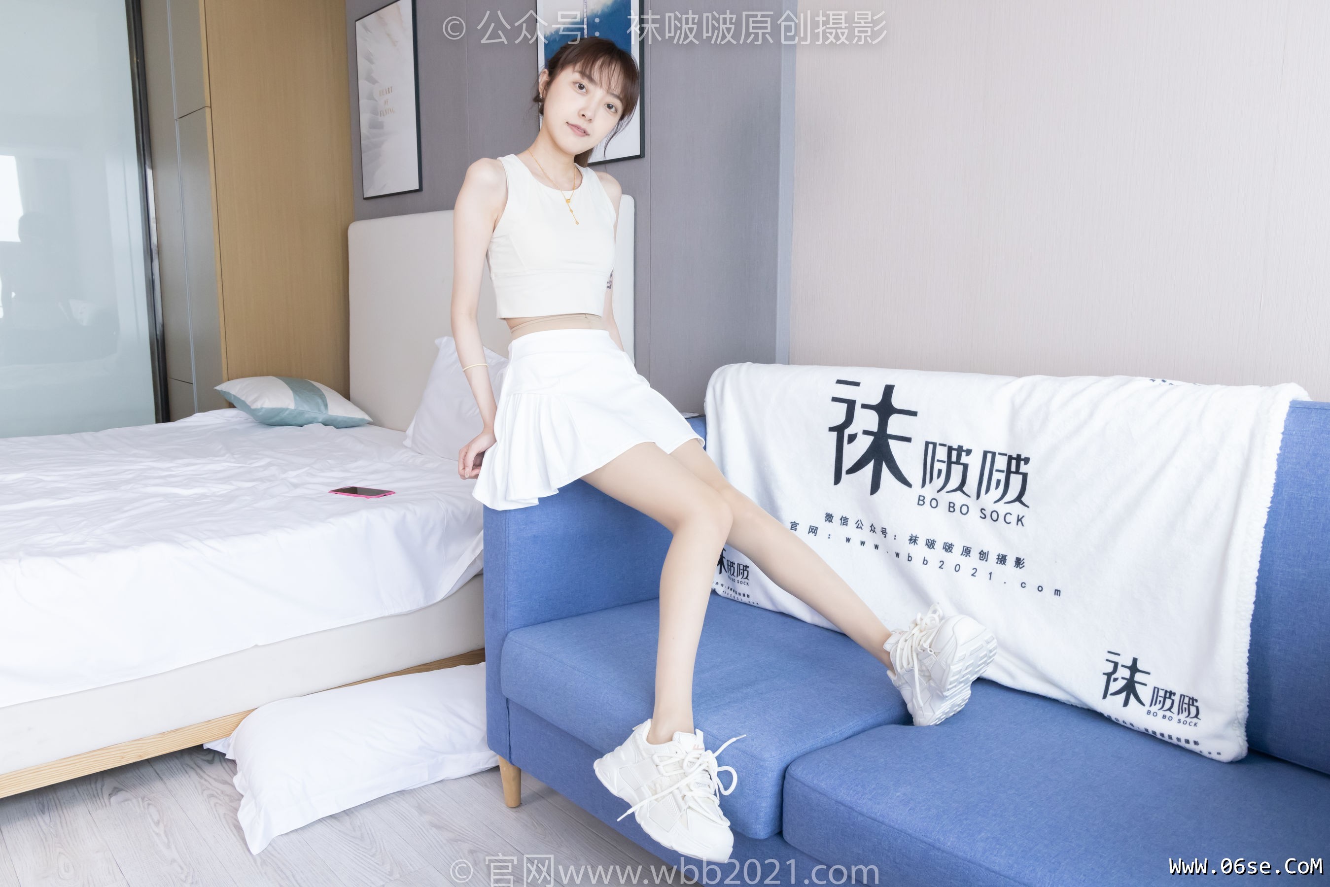 图片[26]-BoBoSocks袜啵啵 No.424 稚予 -运动鞋、白棉袜、肉丝、腰丝[140P]-六色网