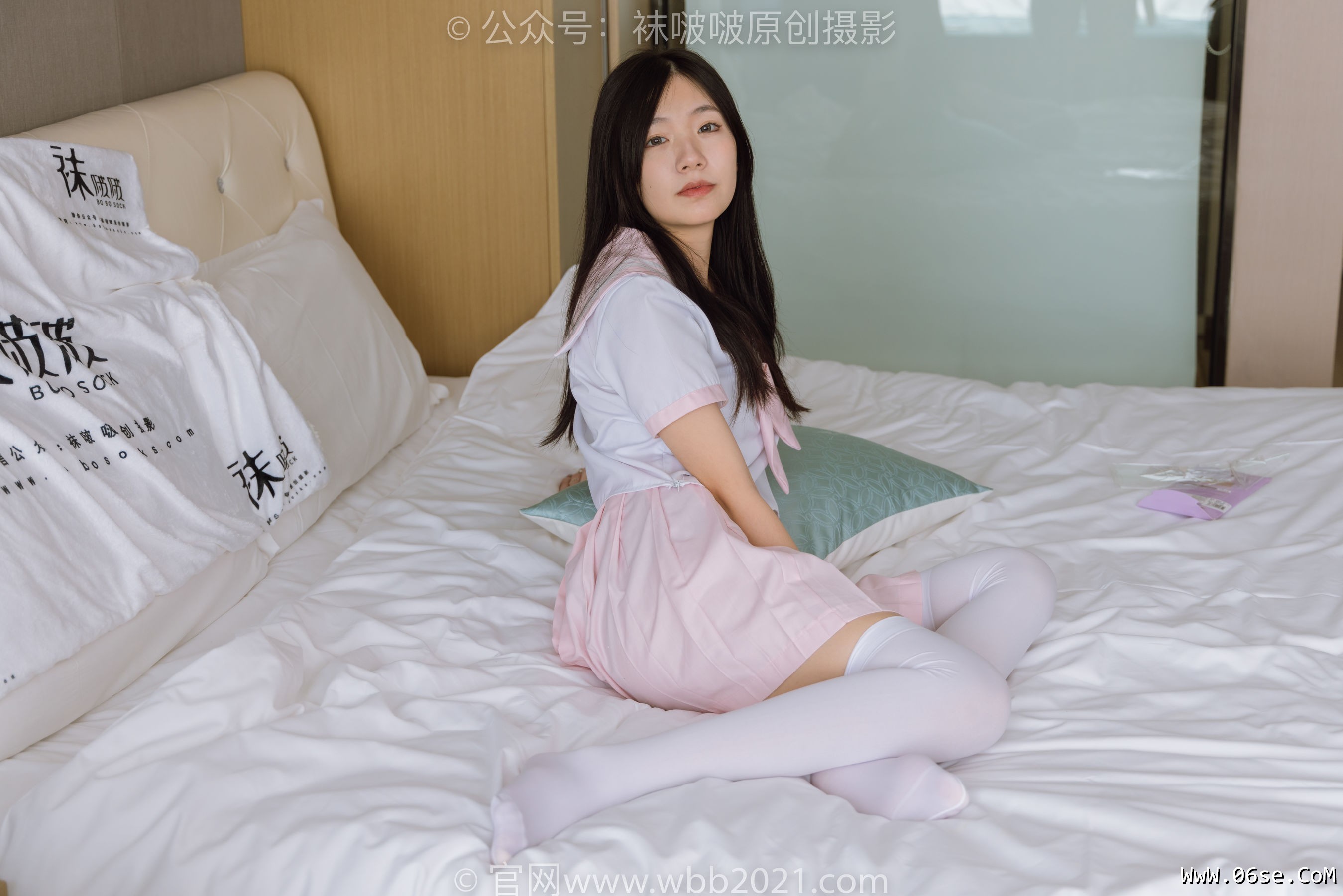图片[71]-BoBoSocks袜啵啵 No.348 小甜豆 -两双高跟鞋、厚白丝大腿袜、裸足[170P]-六色网
