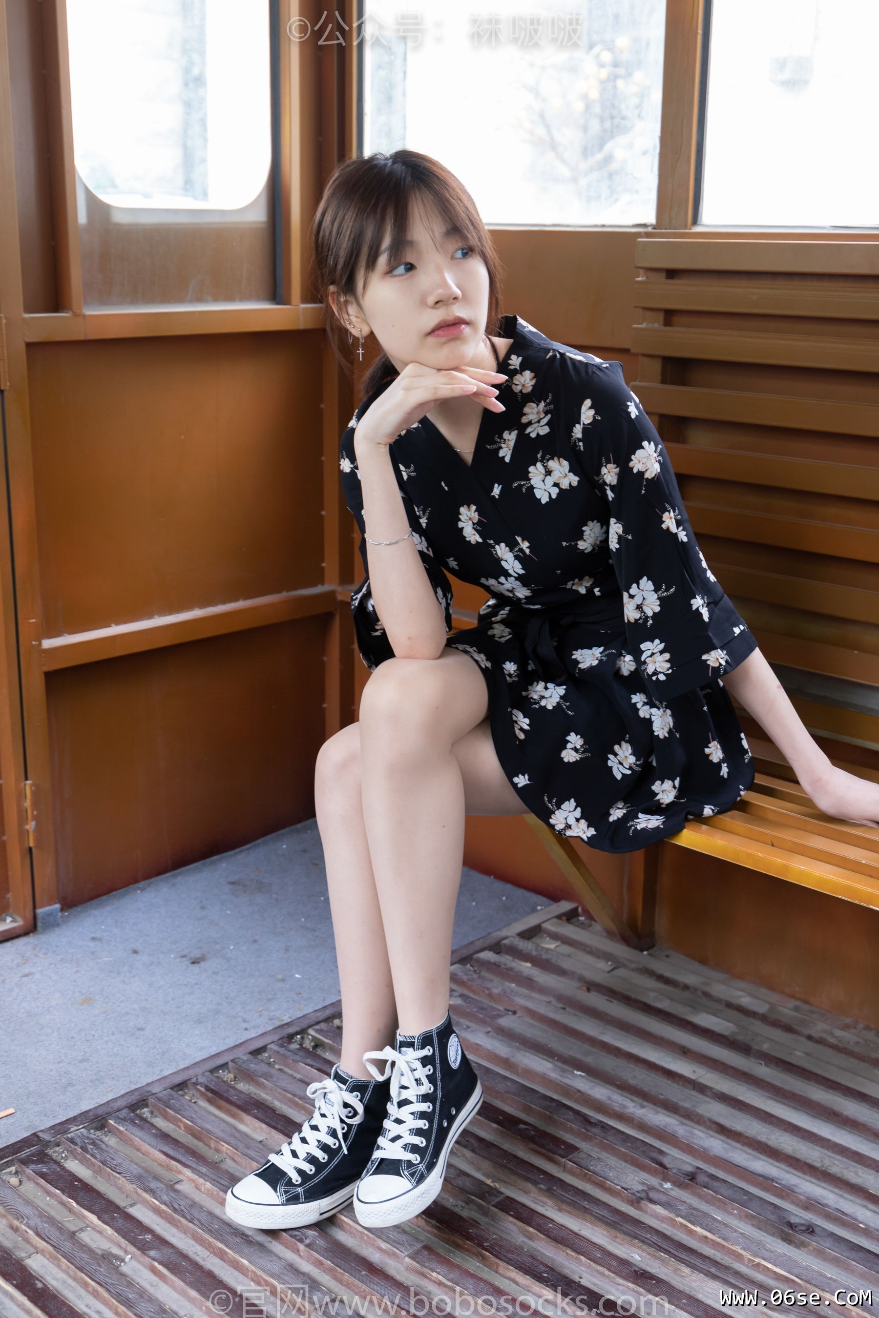 图片[31]-BoBoSocks袜啵啵 No.013 小甜豆-匡威帆布鞋、浅灰色短棉袜、肉丝[132P]-六色网