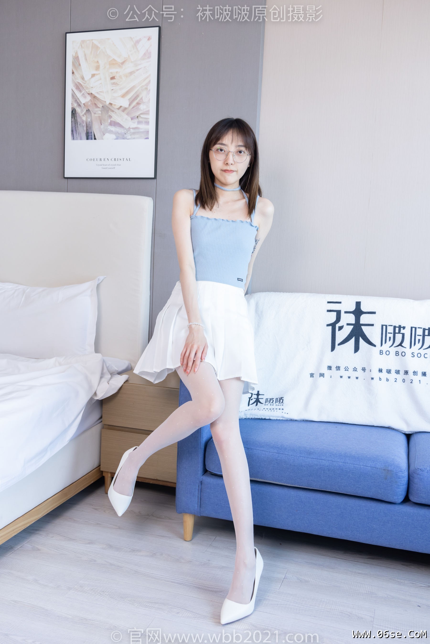 BoBoSocks袜啵啵 No.403 稚予 -高跟鞋、板鞋、波点黑丝、波点白丝[145P]-六色网
