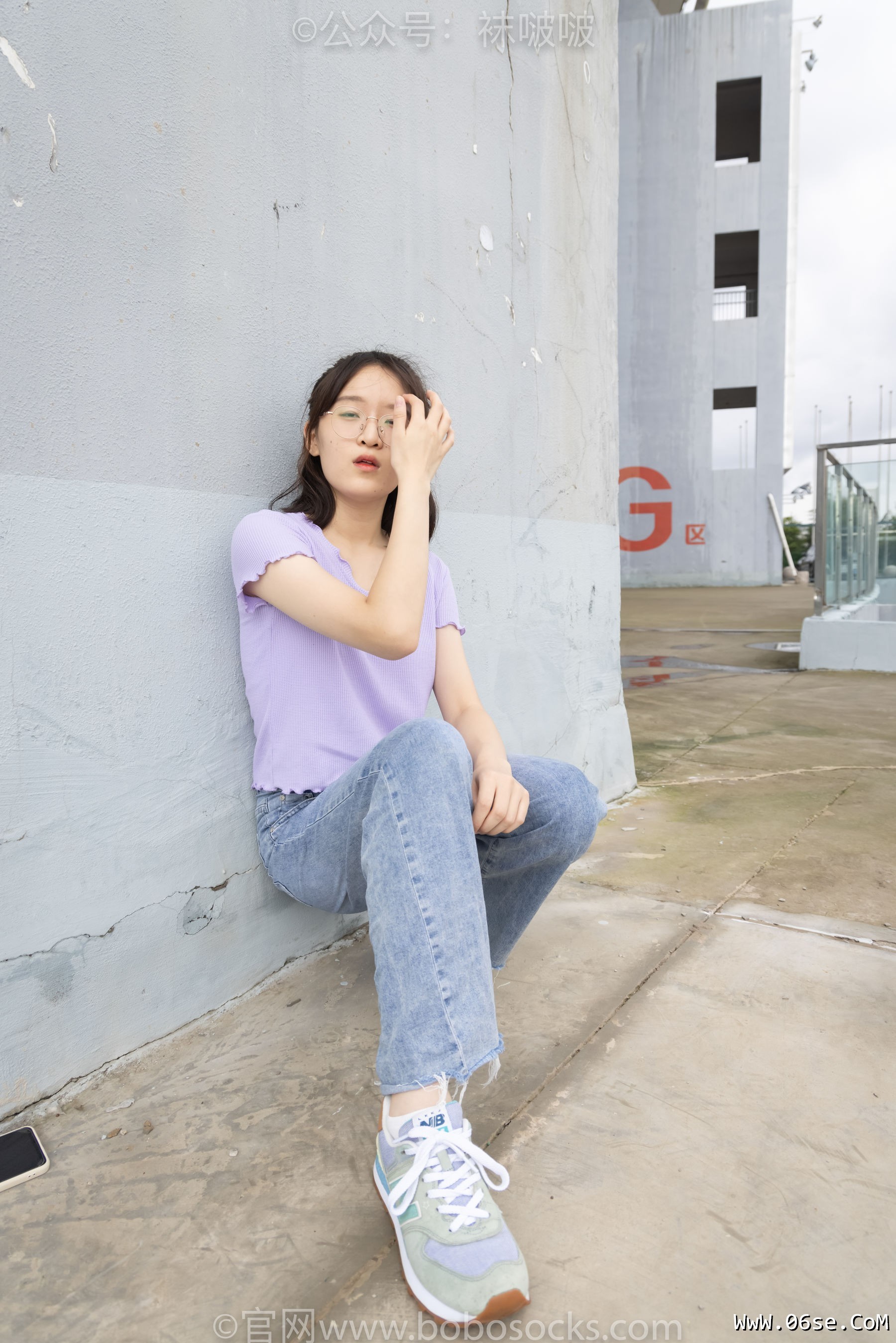 图片[21]-BoBoSocks袜啵啵 No.020 熊熊-NB运动鞋、蓝色短棉袜、裸足[150P]-六色网