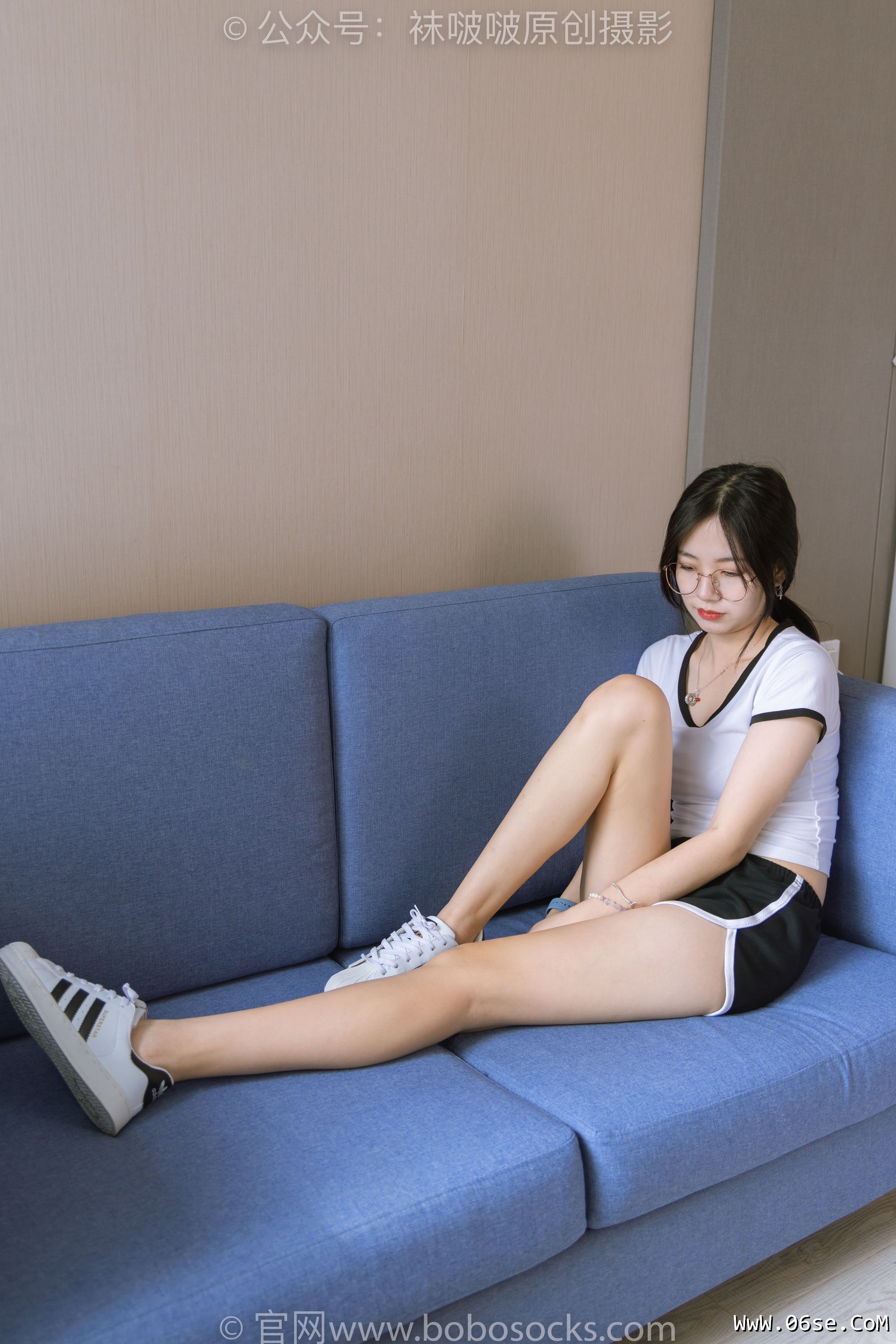 图片[117]-BoBoSocks袜啵啵 No.189 小甜豆-贝壳头板鞋、白棉袜、裸足[169P]-六色网