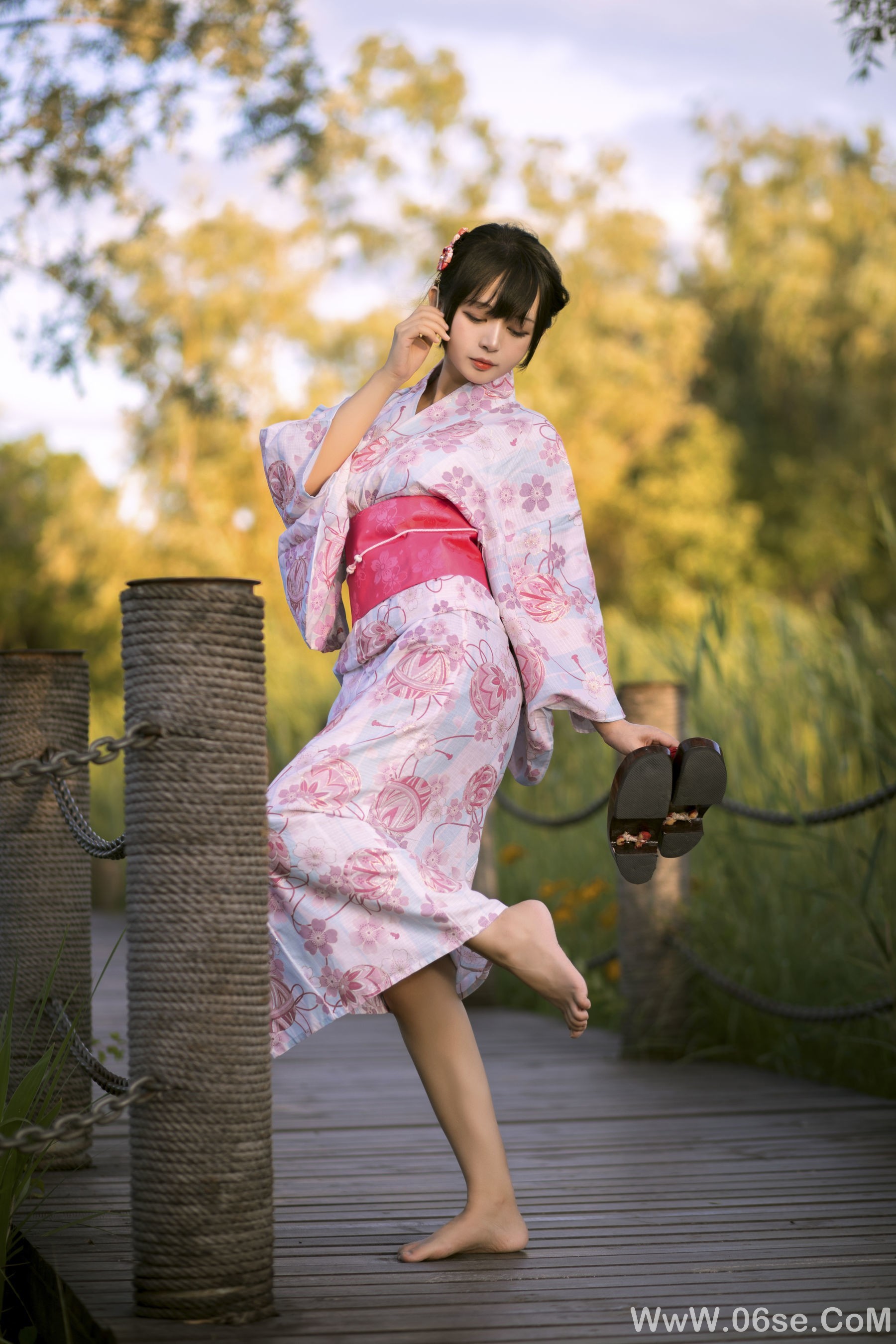 图片[14]-大眼萌妹黑猫猫OvO 和服超进化[14P]-六色网