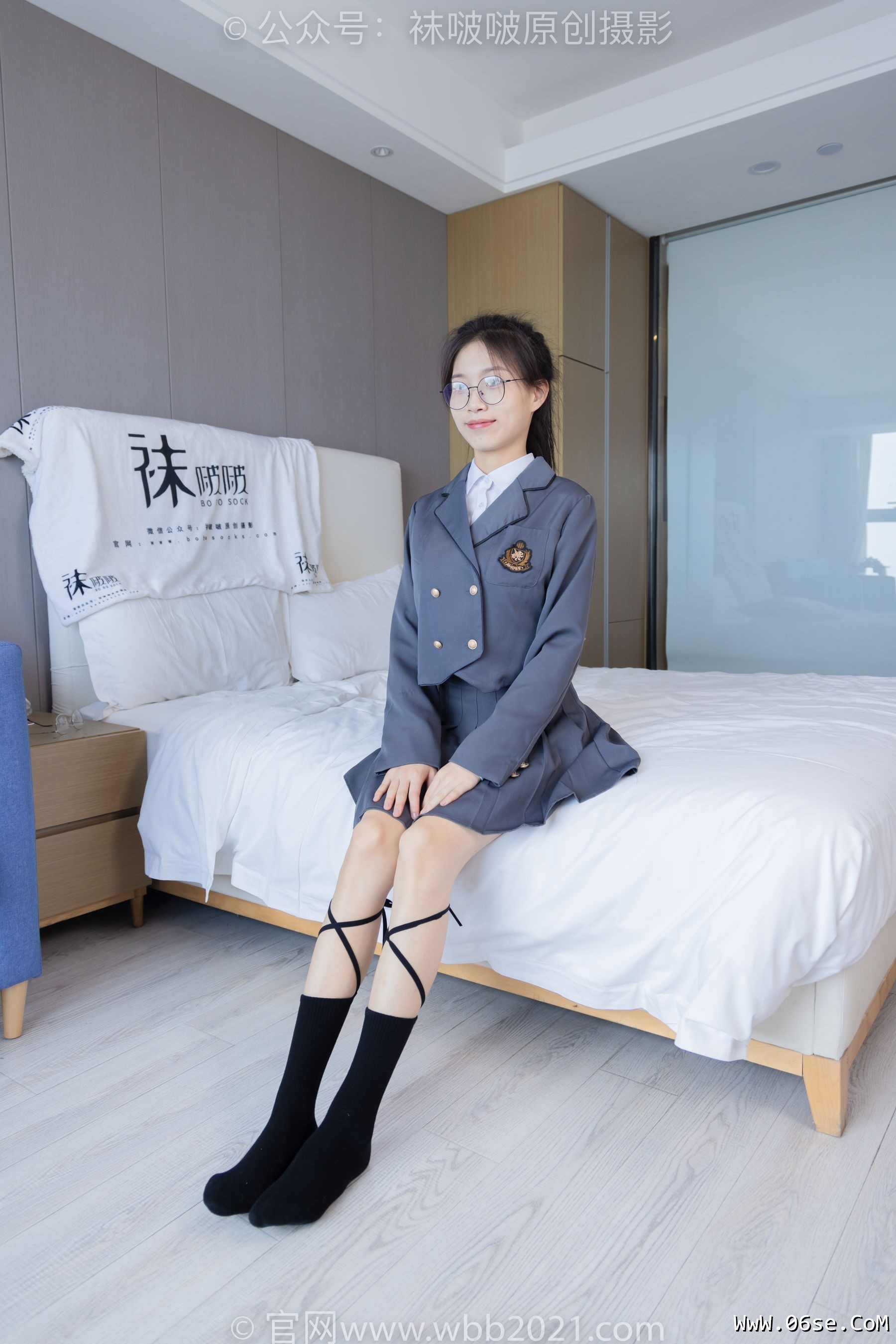 图片[114]-BoBoSocks袜啵啵 No.268 芝士 -黑皮鞋、绑带黑棉袜、学院制服[139P]-六色网