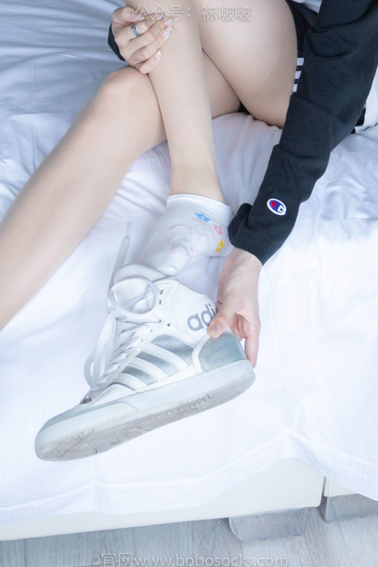 图片[45]-BoBoSocks袜啵啵 No.015 稚予-阿迪板鞋、白色短棉袜、肉丝[148P]-六色网