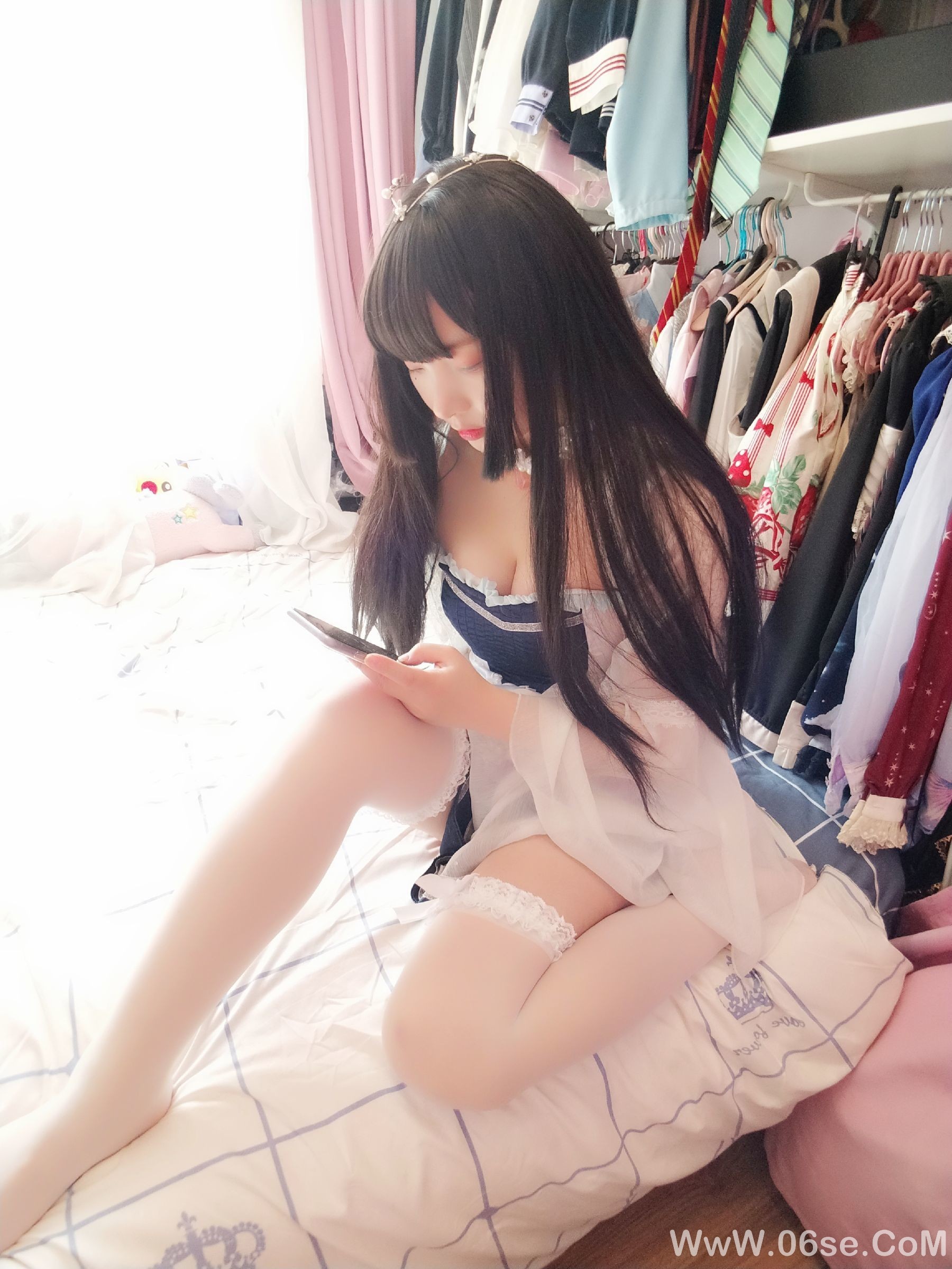 图片[38]-二次元美女古川kagura 白丝[44P]-六色网