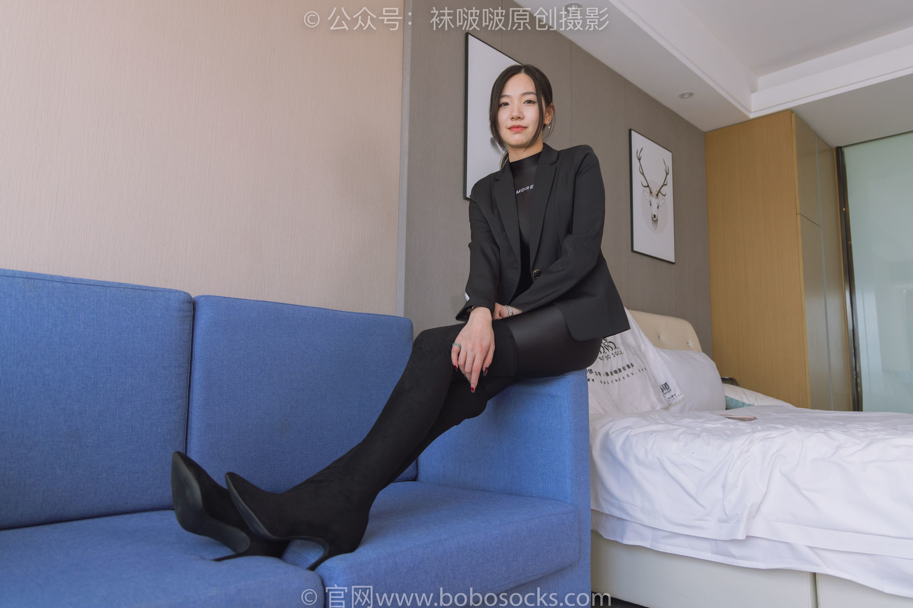 图片[79]-BoBoSocks袜啵啵 No.188 小甜豆-连体泳衣、高跟长靴、短肉丝、裸足[147P]-六色网