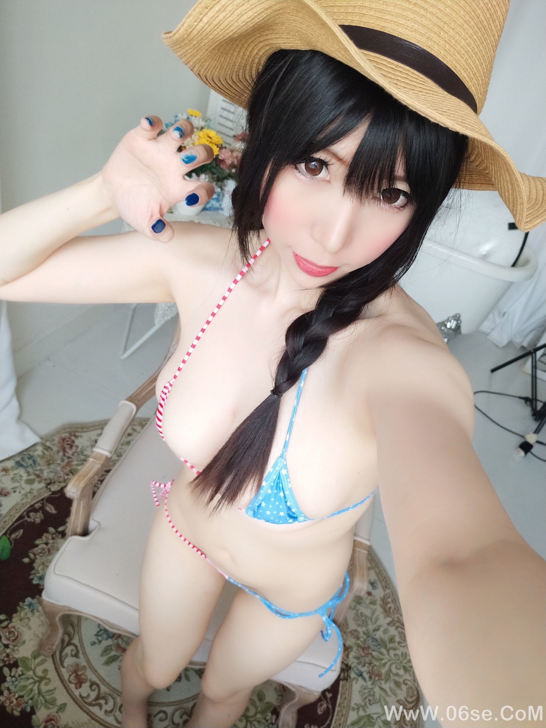 图片[51]-二次元巨乳美女鹿野希 牛仔女郎[84P]-六色网