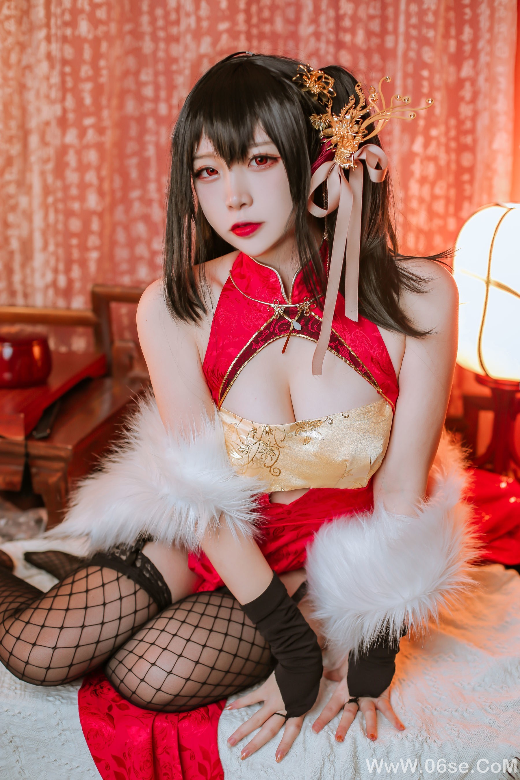 图片[35]-人气Coser二佐Nisa 碧蓝大凤旗袍[41P]-六色网