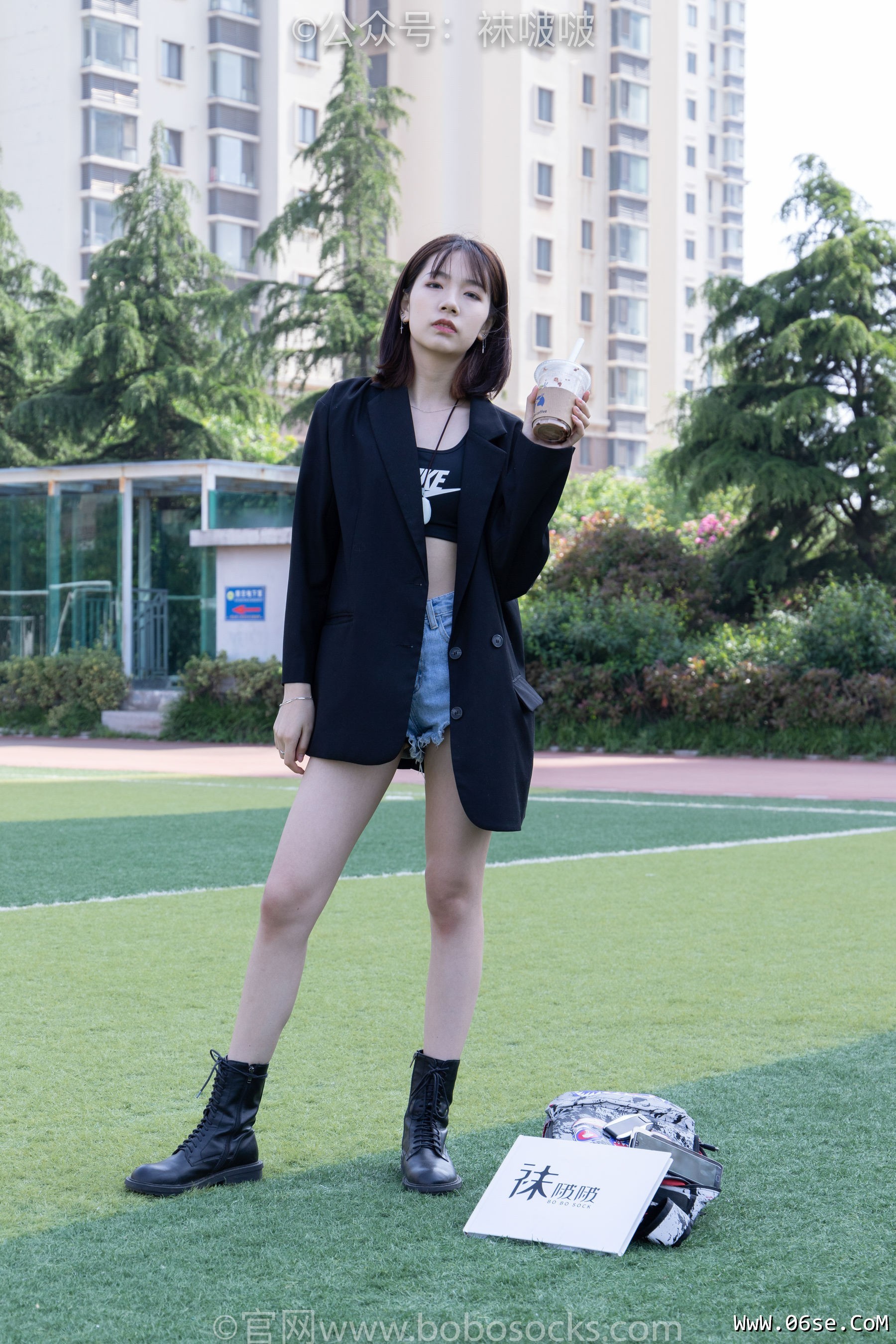 图片[5]-BoBoSocks袜啵啵 No.010 小甜豆-马丁靴、白色短棉袜、裸足[117P]-六色网