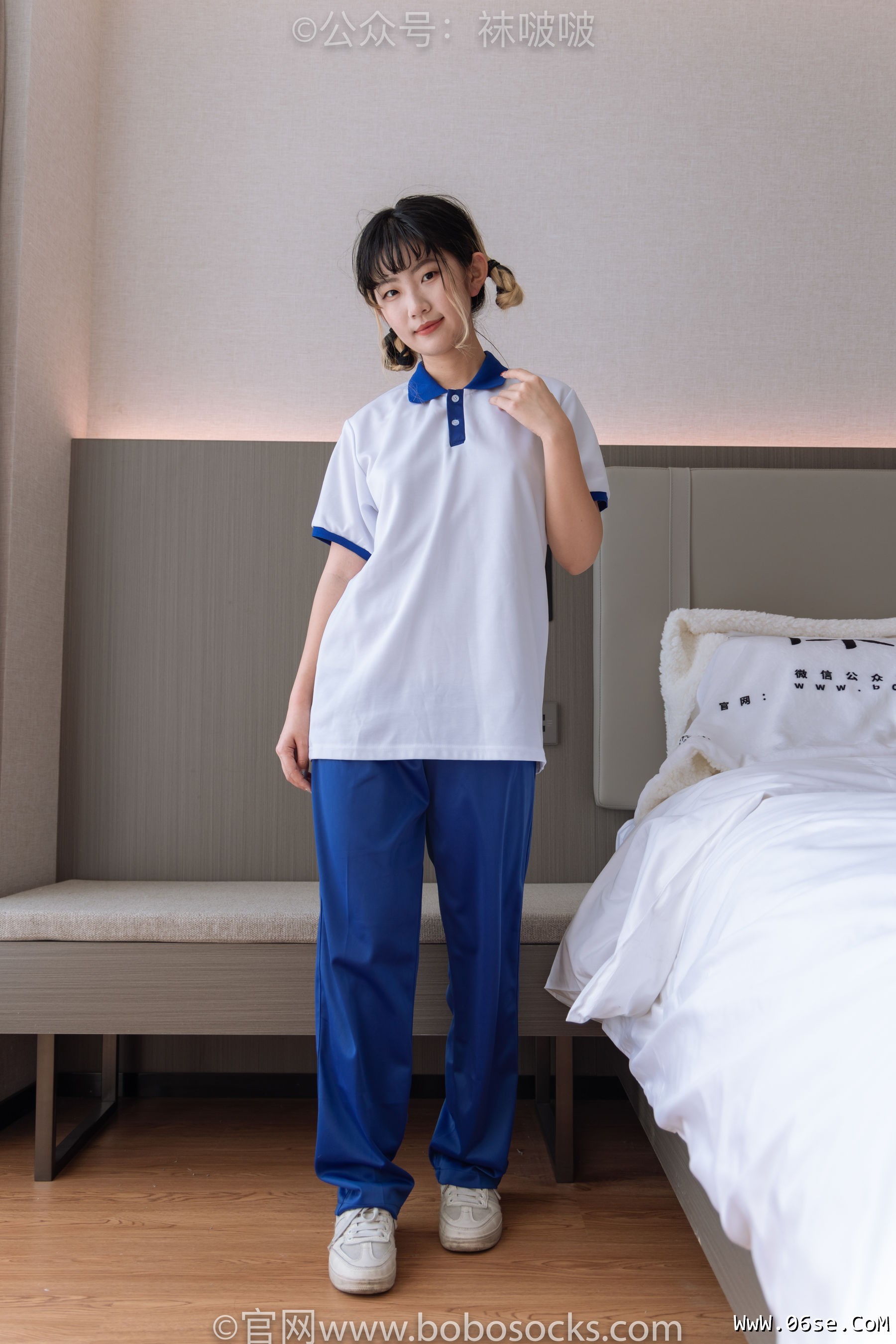 BoBoSocks袜啵啵 No.042 砂糖-校服、板鞋、白棉袜、油亮白丝[139P]-六色网