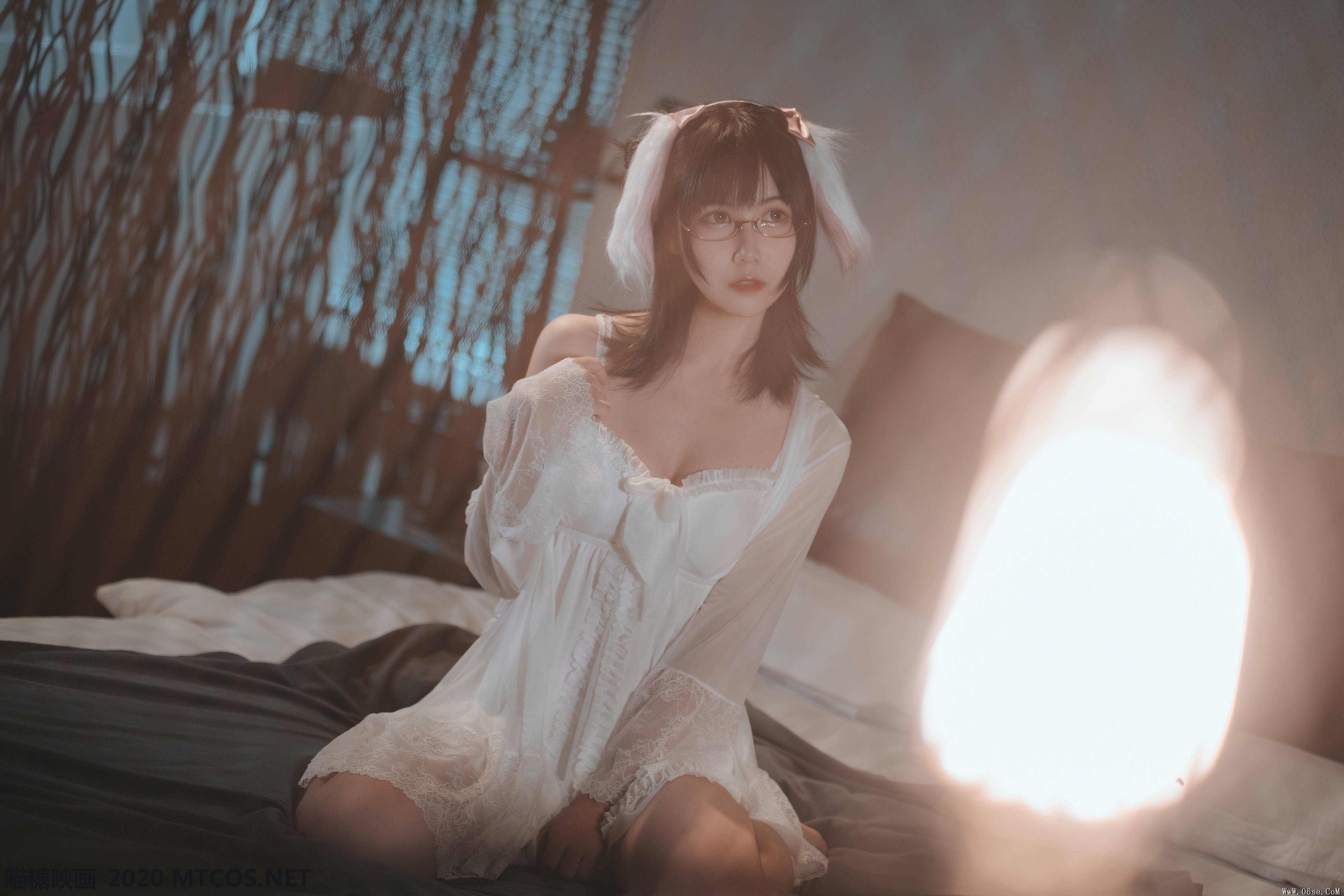 图片[20]-喵糖映画 VOL.139 白色私房睡裙[30P／226M]-六色网