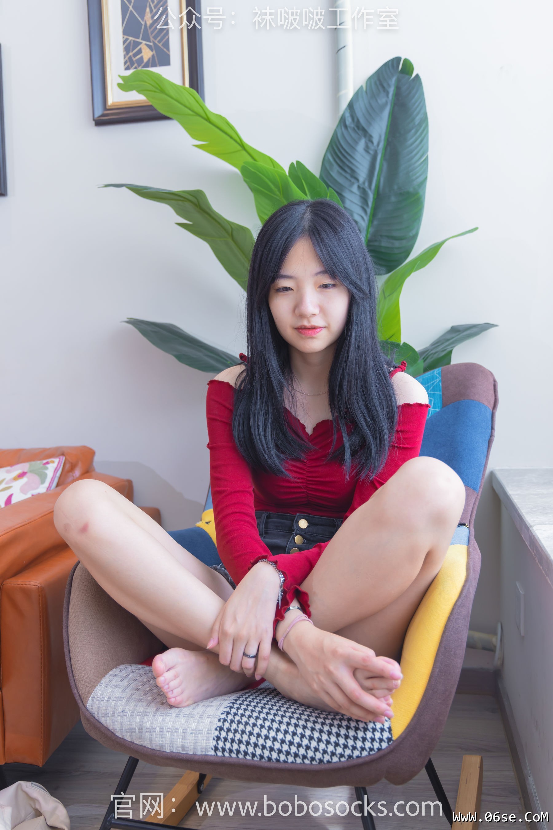 图片[60]-BoBoSocks袜啵啵 No.120 小甜豆-高跟长靴、白棉袜、裸足[170P]-六色网
