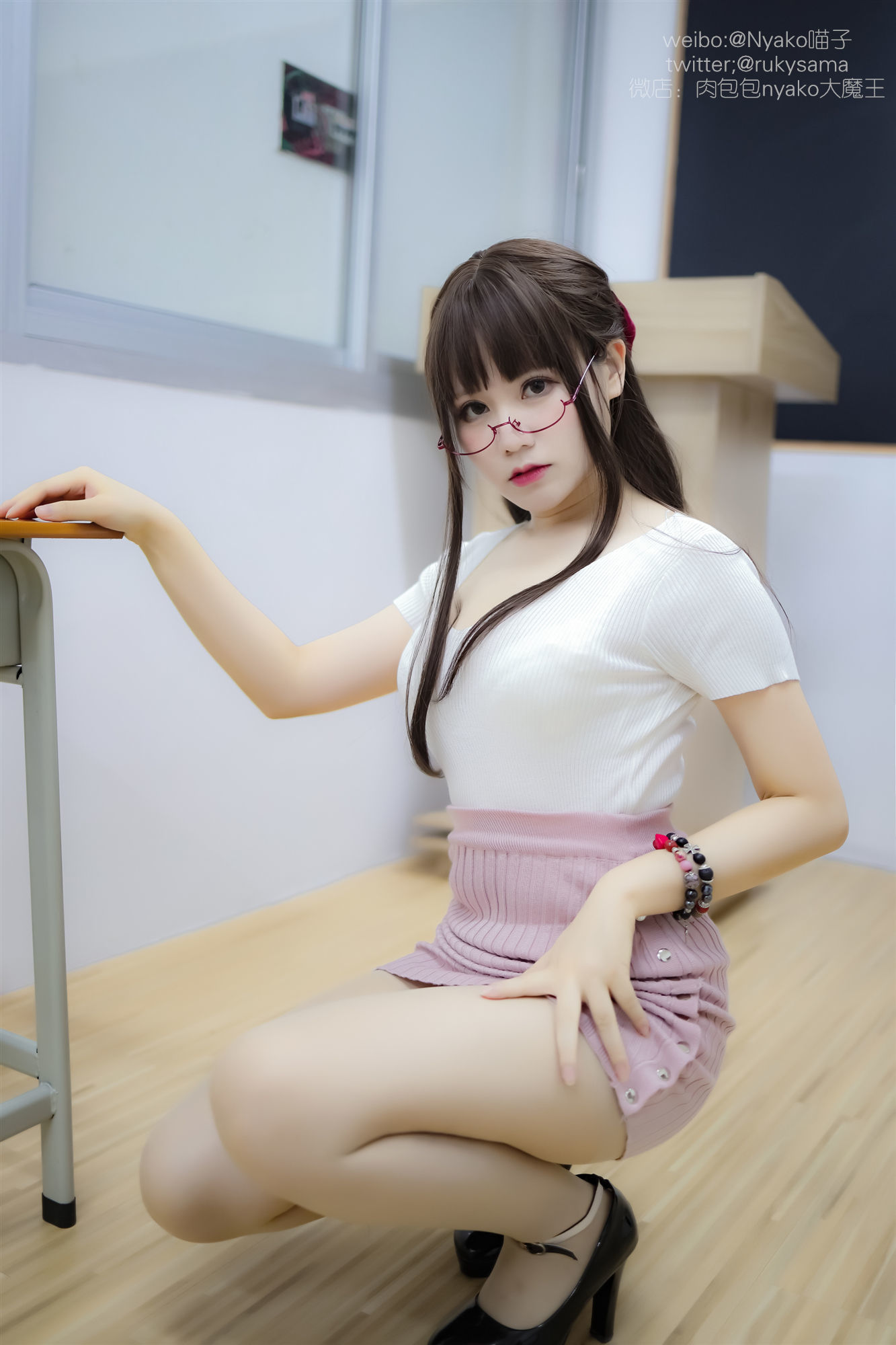 图片[28]-萌妹子Nyako喵子 欲求不满的老师[98P]-六色网