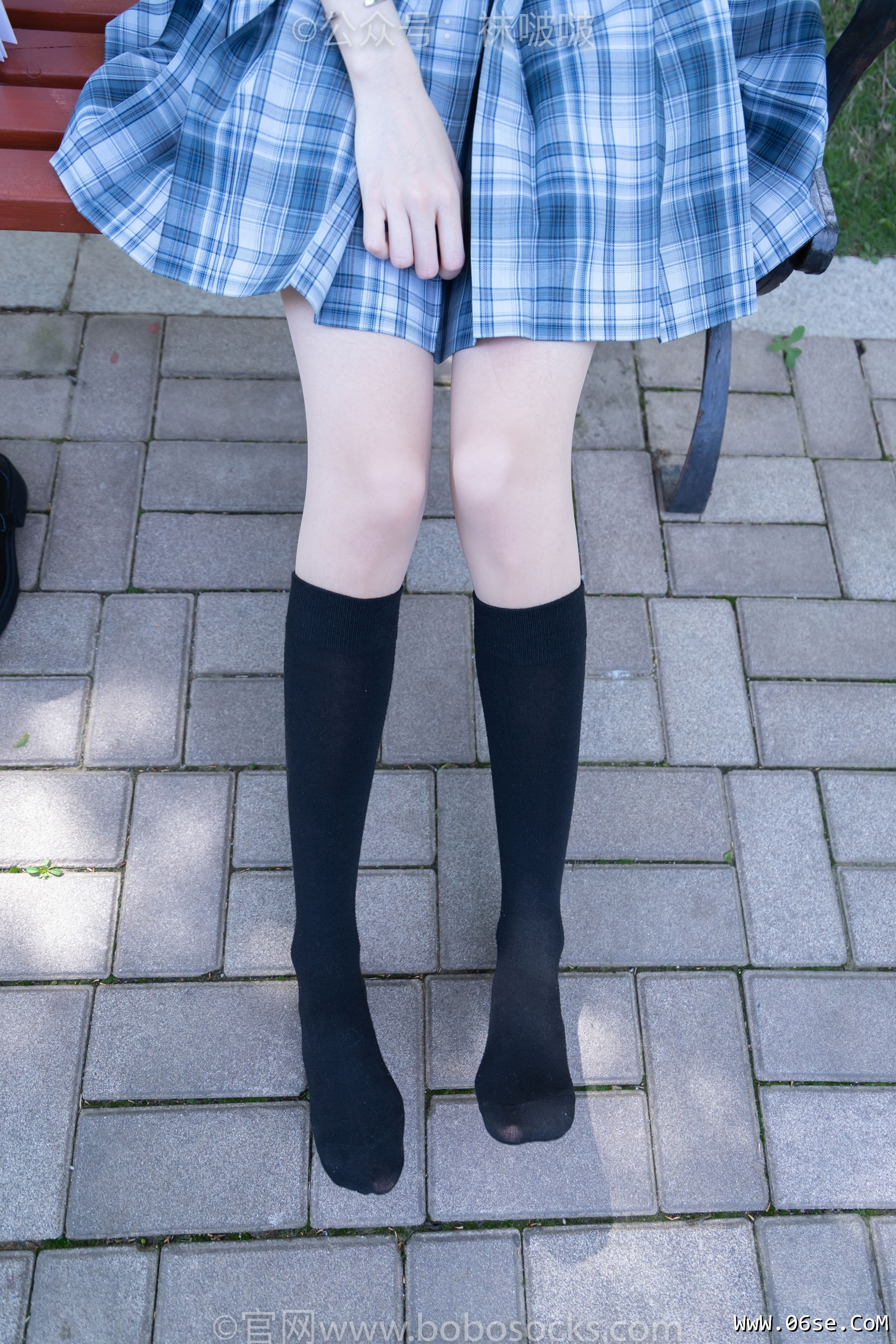 图片[71]-BoBoSocks袜啵啵 No.007 稚予-JK制服、皮鞋、黑色中筒棉袜、肉丝[143P]-六色网