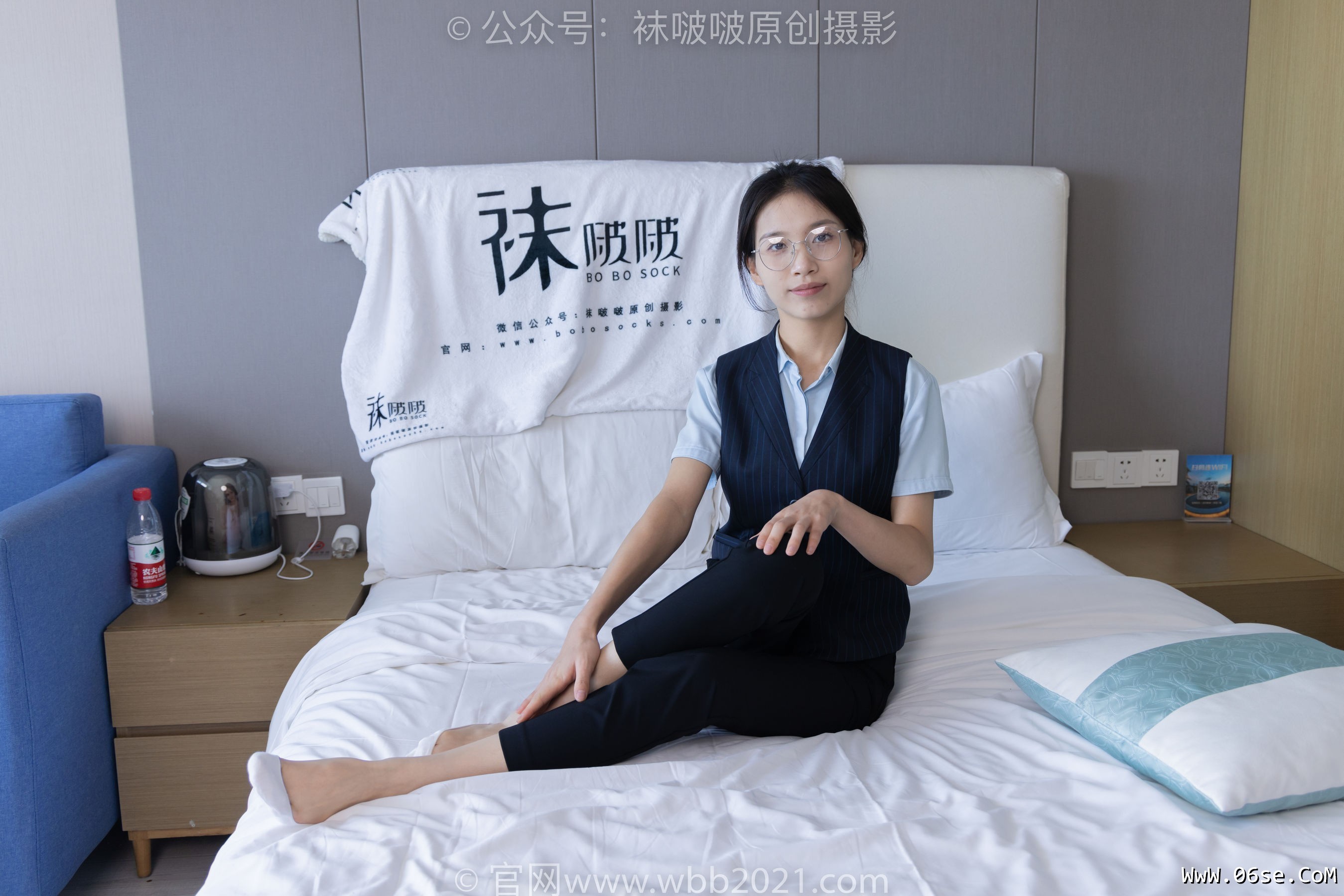 图片[40]-BoBoSocks袜啵啵 No.413 芝士 -高跟鞋、白色吊带船袜、银行制服[145P]-六色网