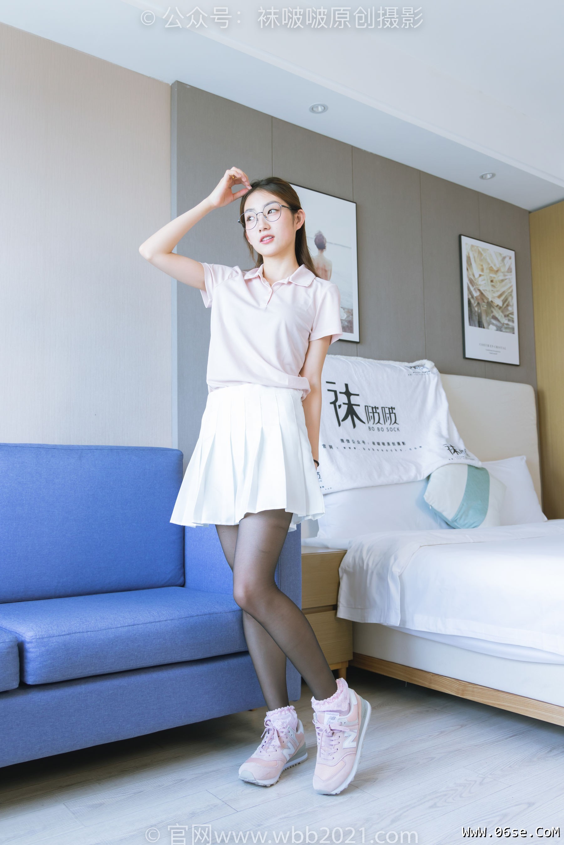 图片[133]-BoBoSocks袜啵啵 No.273 小沫 -运动鞋、粉色棉袜、黑丝[143P]-六色网