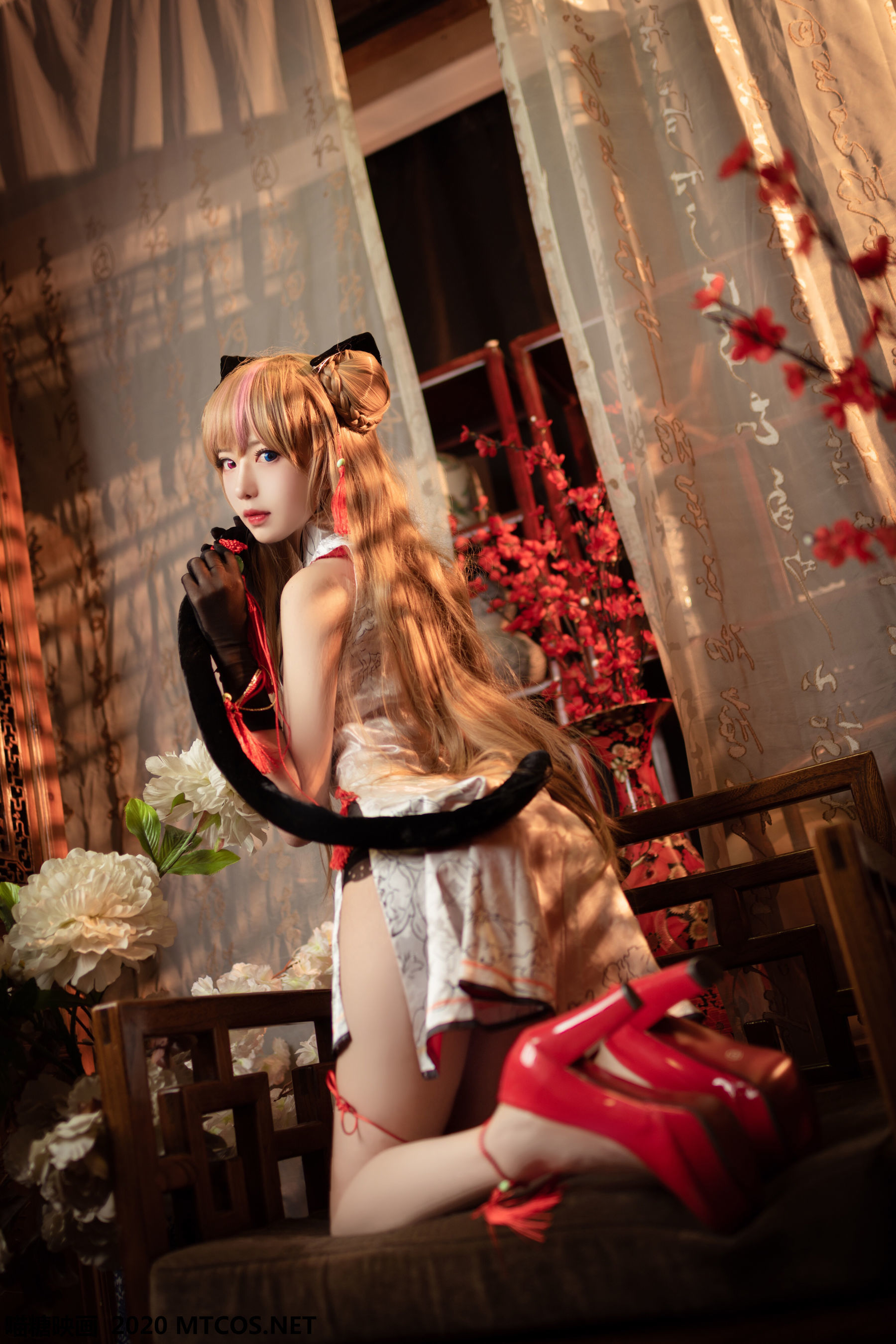 图片[12]-[喵糖映画] HML.011 蜂糖花旗袍 [20P]-六色网
