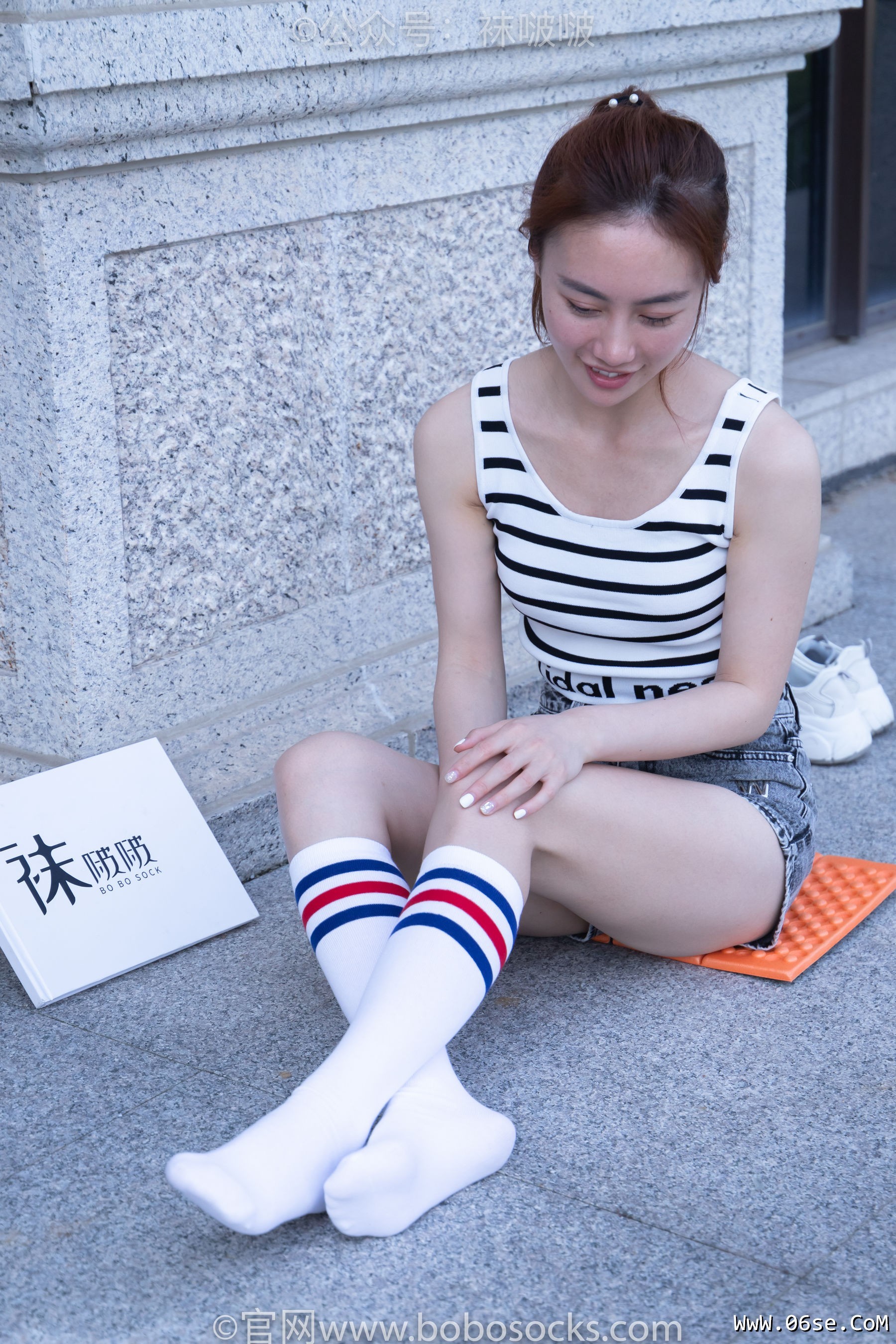 图片[43]-BoBoSocks袜啵啵 No.006 小米-运动鞋、白色小腿袜、裸足[130P]-六色网