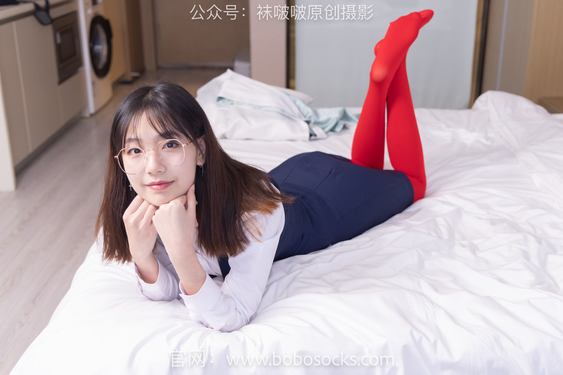 图片[31]-BoBoSocks袜啵啵 No.132 小甜豆-aj1板鞋、蓝色短靴、厚黑丝、厚红丝[145P]-六色网