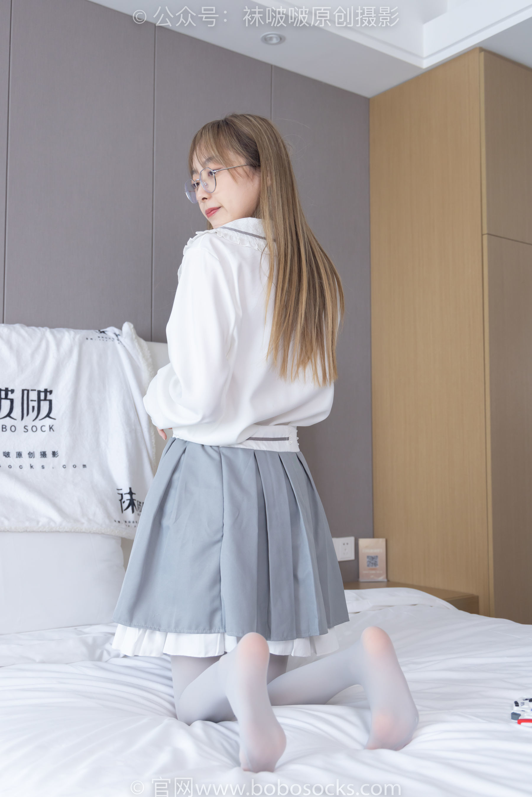 图片[101]-BoBoSocks袜啵啵 No.213 稚予 -黑皮鞋、厚灰丝[140P]-六色网