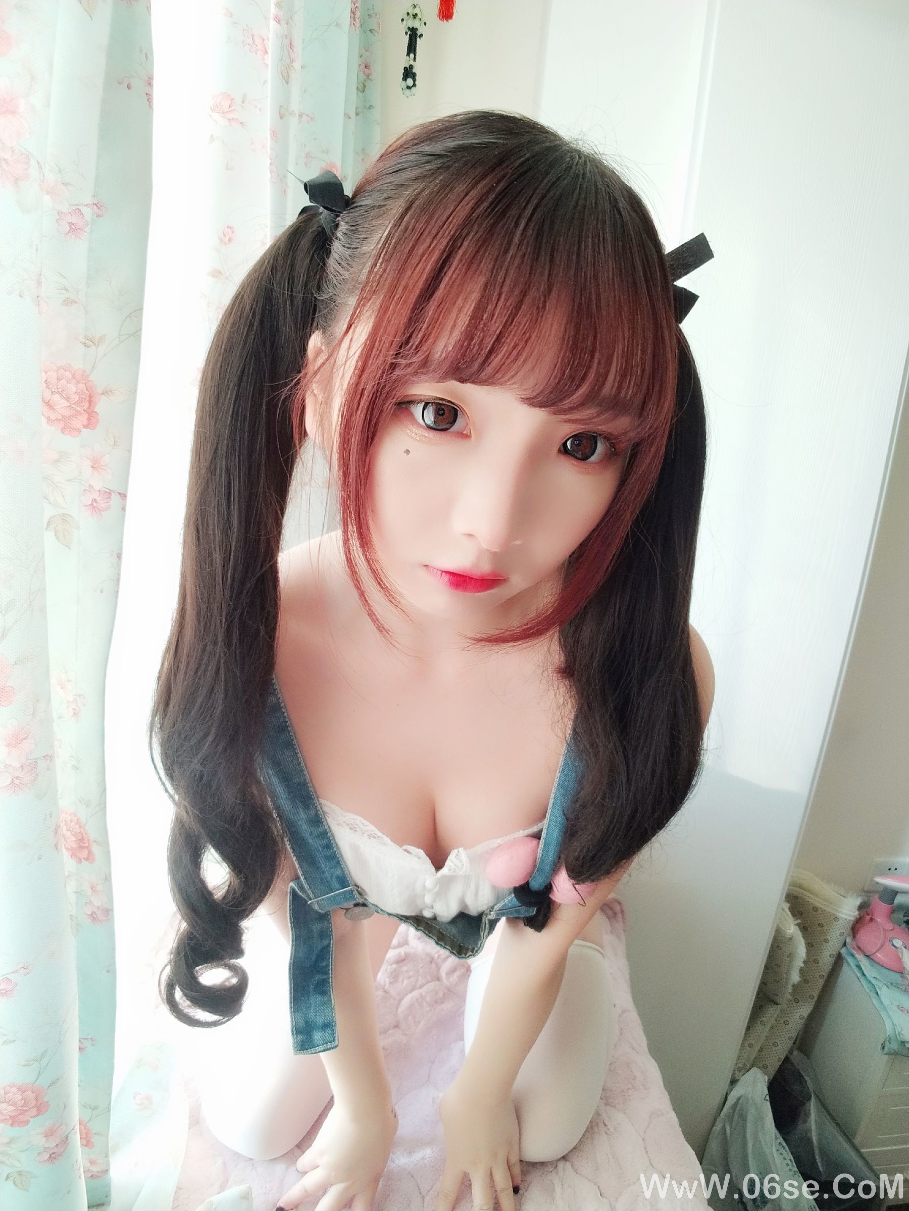 图片[5]-二次元美女古川kagura 牛仔吊带短裤[40P]-六色网