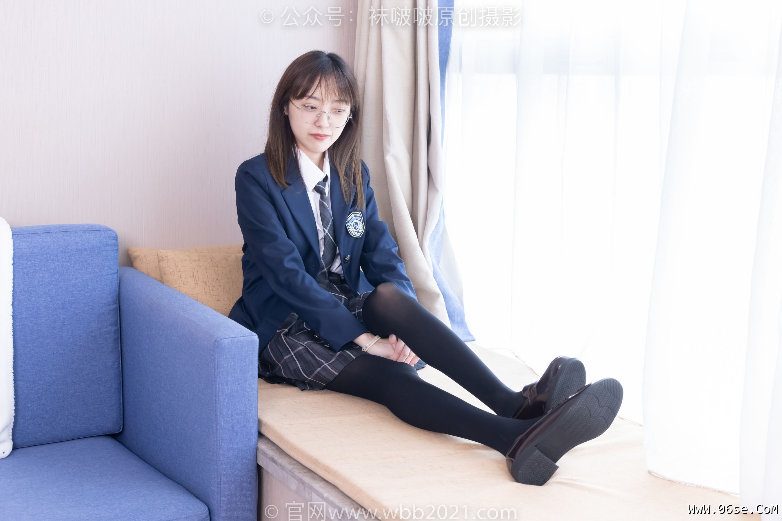 图片[126]-BoBoSocks袜啵啵 No.432 稚予 -皮鞋、厚黑丝、jk制服[184P]-六色网