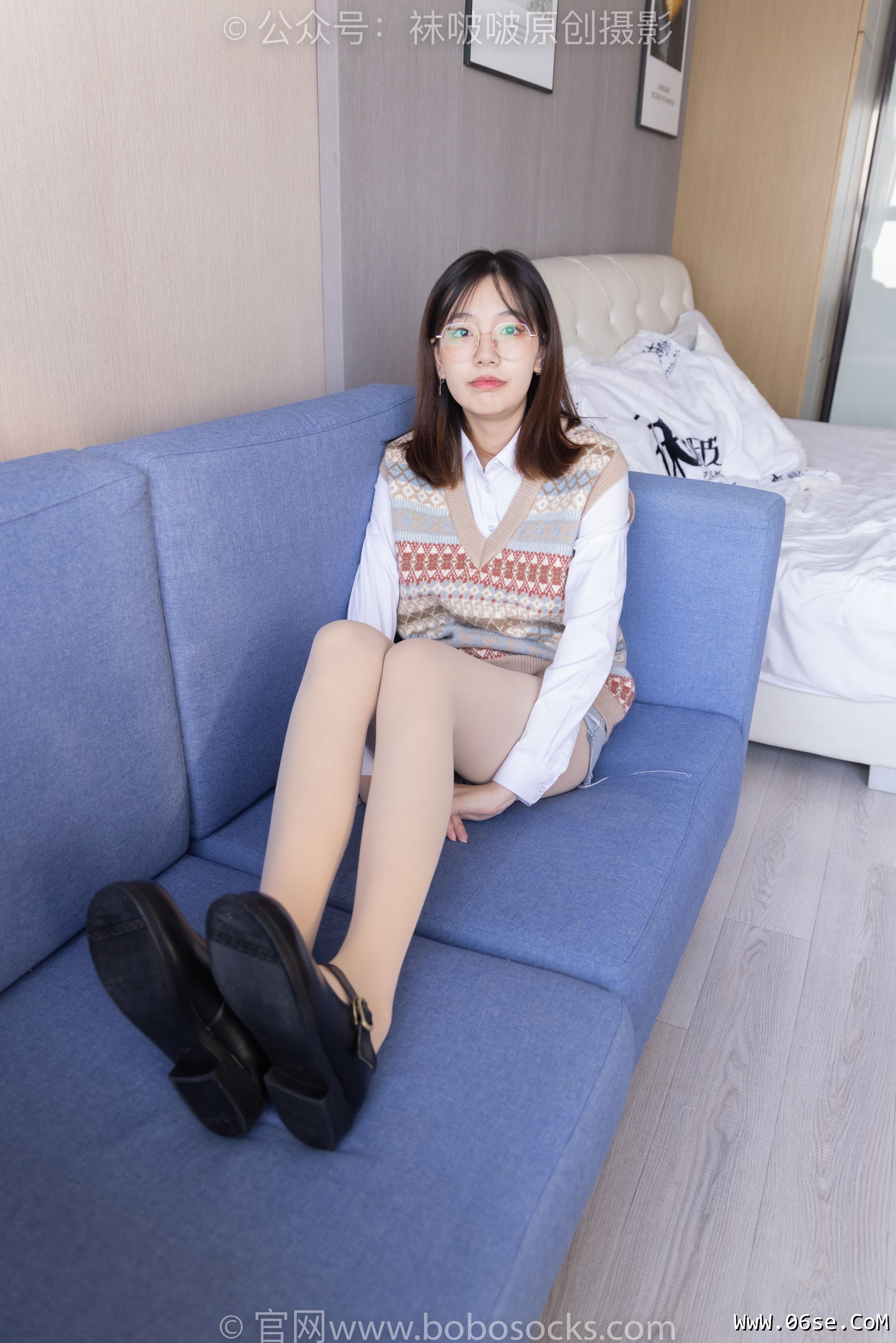 图片[123]-BoBoSocks袜啵啵 No.169 小甜豆-黑皮鞋、厚黑丝、厚肉丝[145P]-六色网
