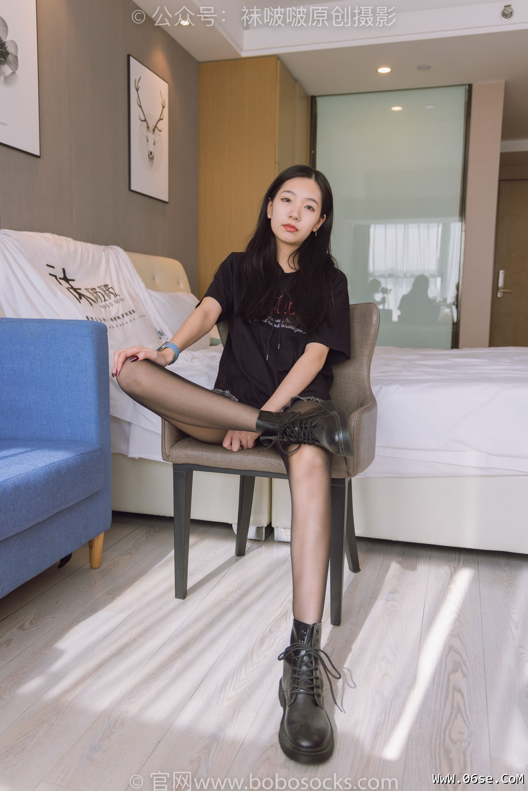 图片[57]-BoBoSocks袜啵啵 No.203 三双靴子、黑丝、网袜[144P]-六色网