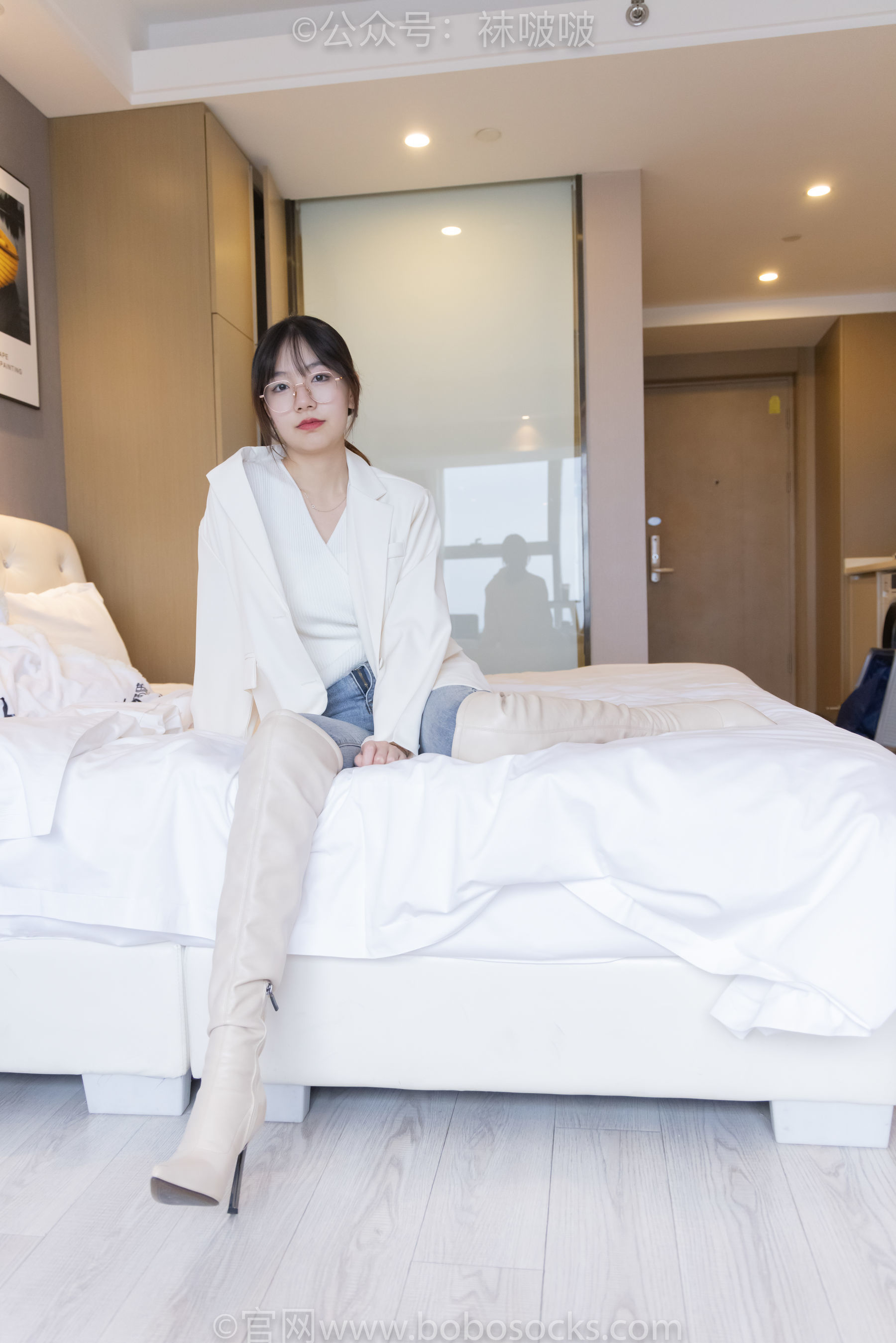 图片[36]-BoBoSocks袜啵啵 No.050 小甜豆-高跟长靴、白棉袜[175P]-六色网