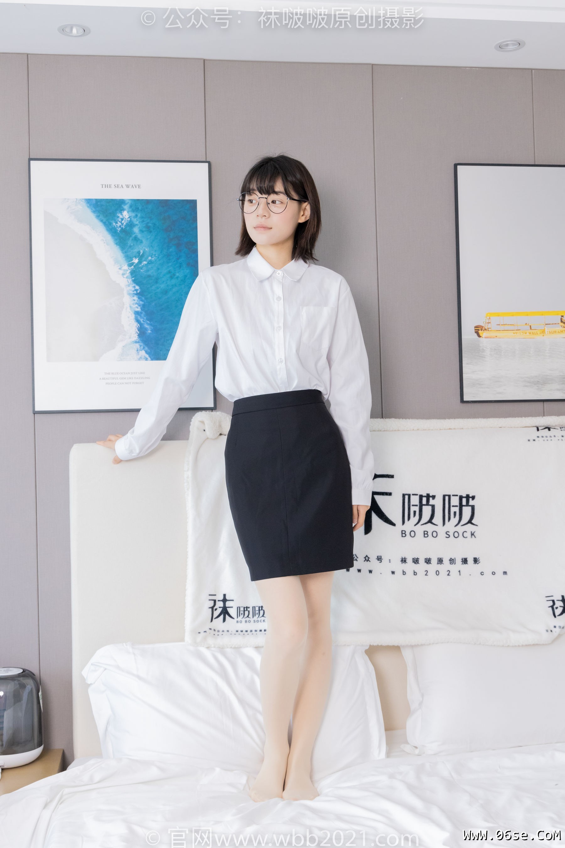图片[131]-BoBoSocks袜啵啵 No.436 糯米 -OL制服、两双平底鞋、薄黑丝、厚肉丝[150P]-六色网