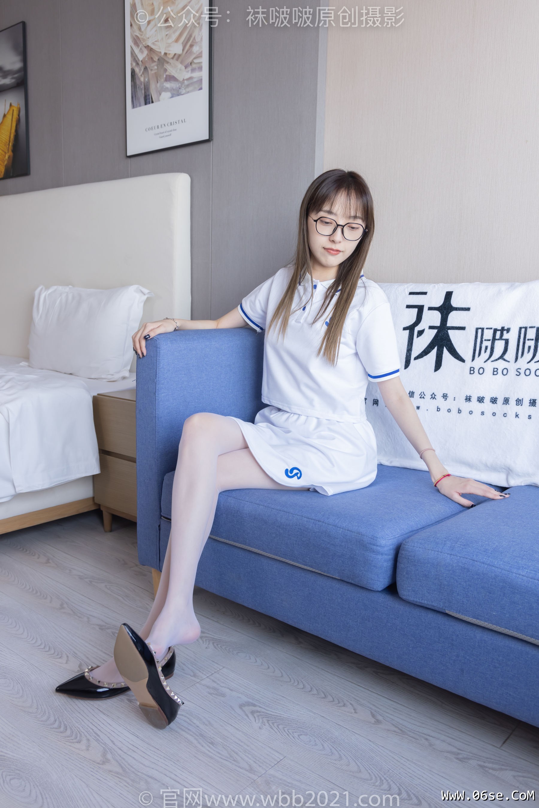 图片[101]-BoBoSocks袜啵啵 No.344 稚予 -板鞋、平底鞋、白丝[150P]-六色网