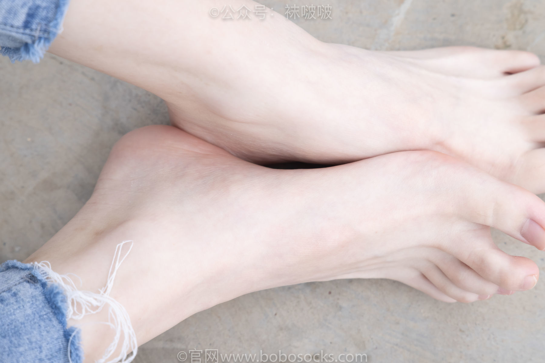 图片[137]-BoBoSocks袜啵啵 No.020 熊熊-NB运动鞋、蓝色短棉袜、裸足[150P]-六色网
