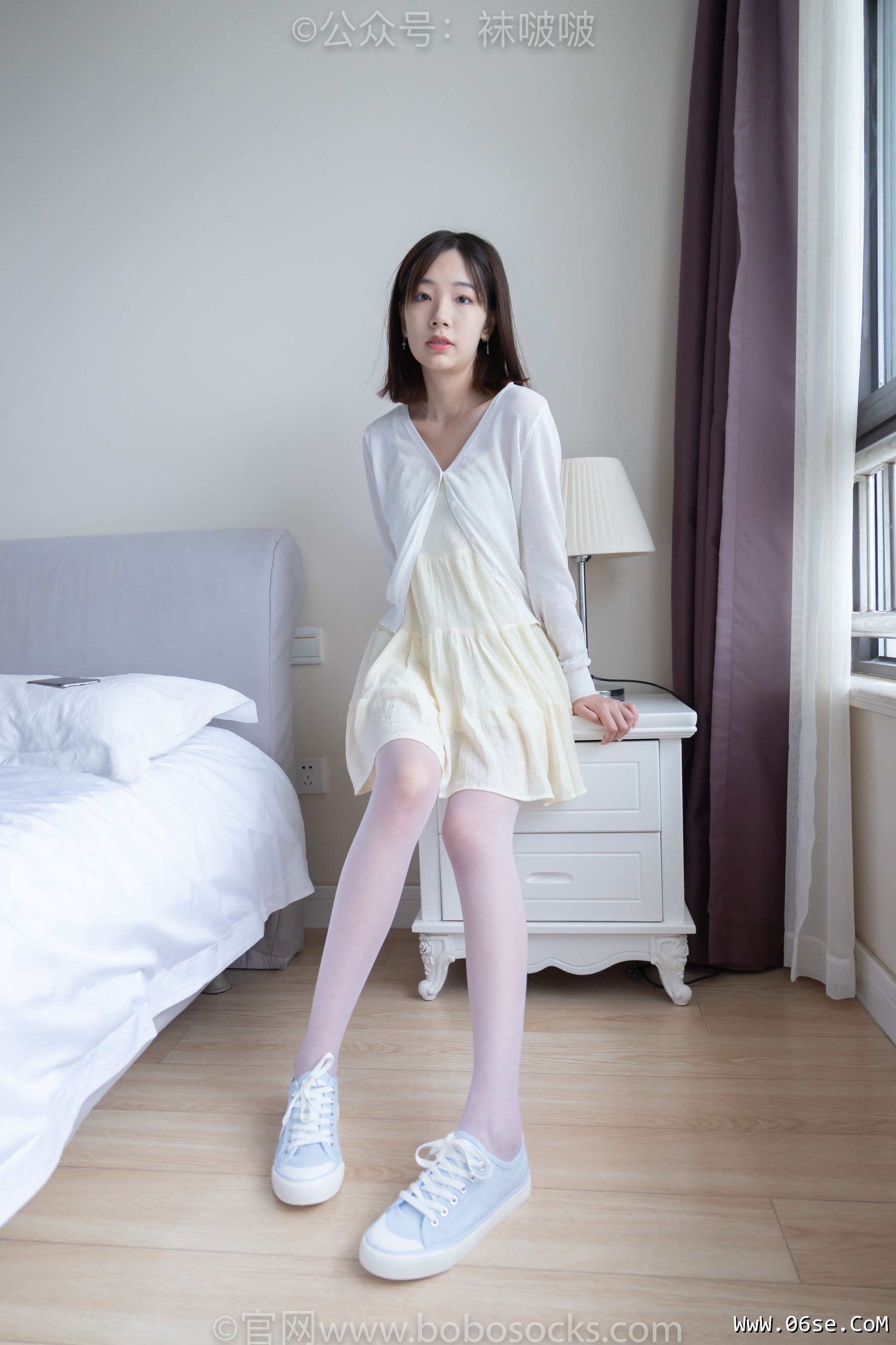 图片[9]-BoBoSocks袜啵啵 No.005 小甜豆-帆布鞋、薄白丝[133P]-六色网