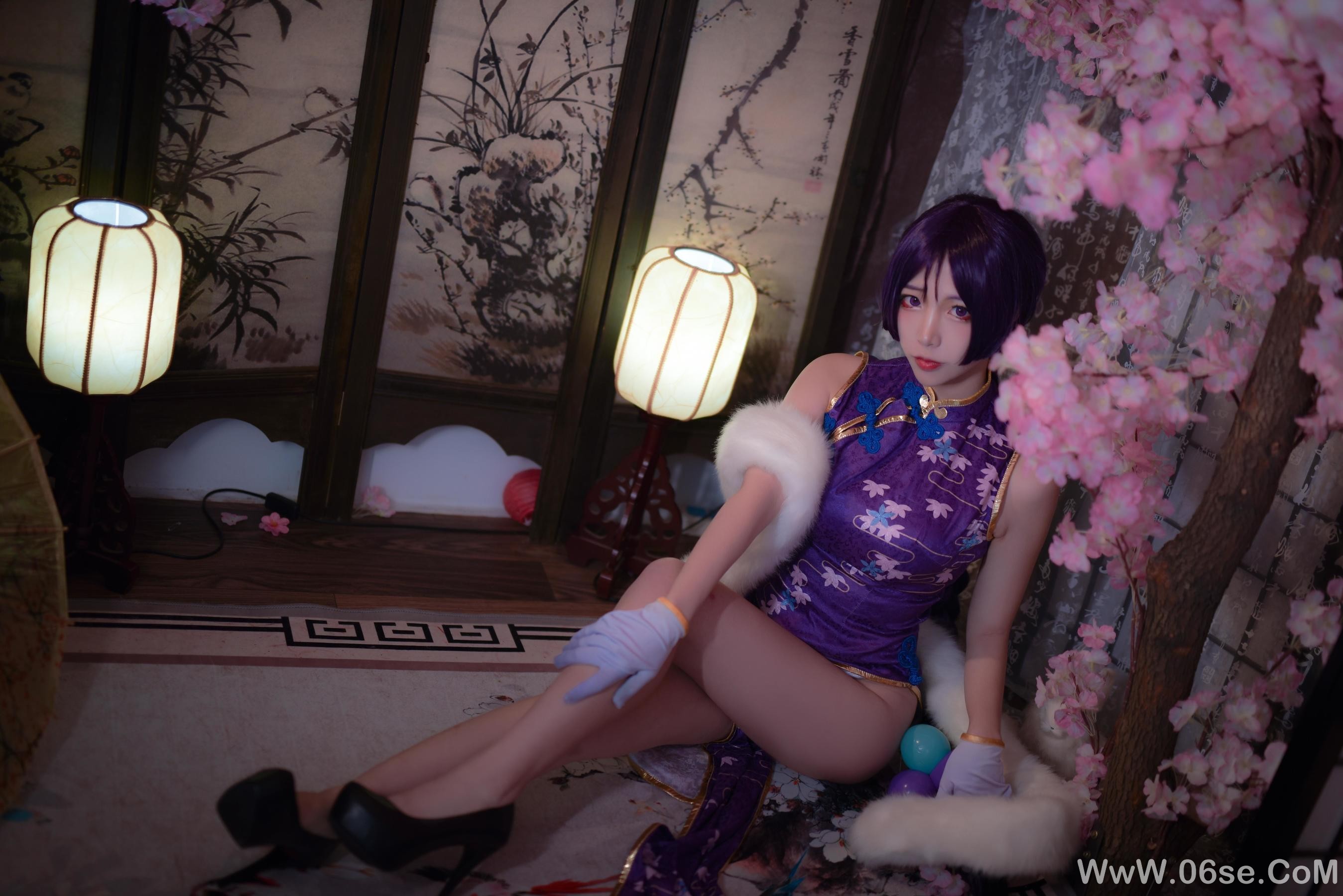 图片[8]-人气Coser二佐Nisa Fate奶光旗袍[20P]-六色网