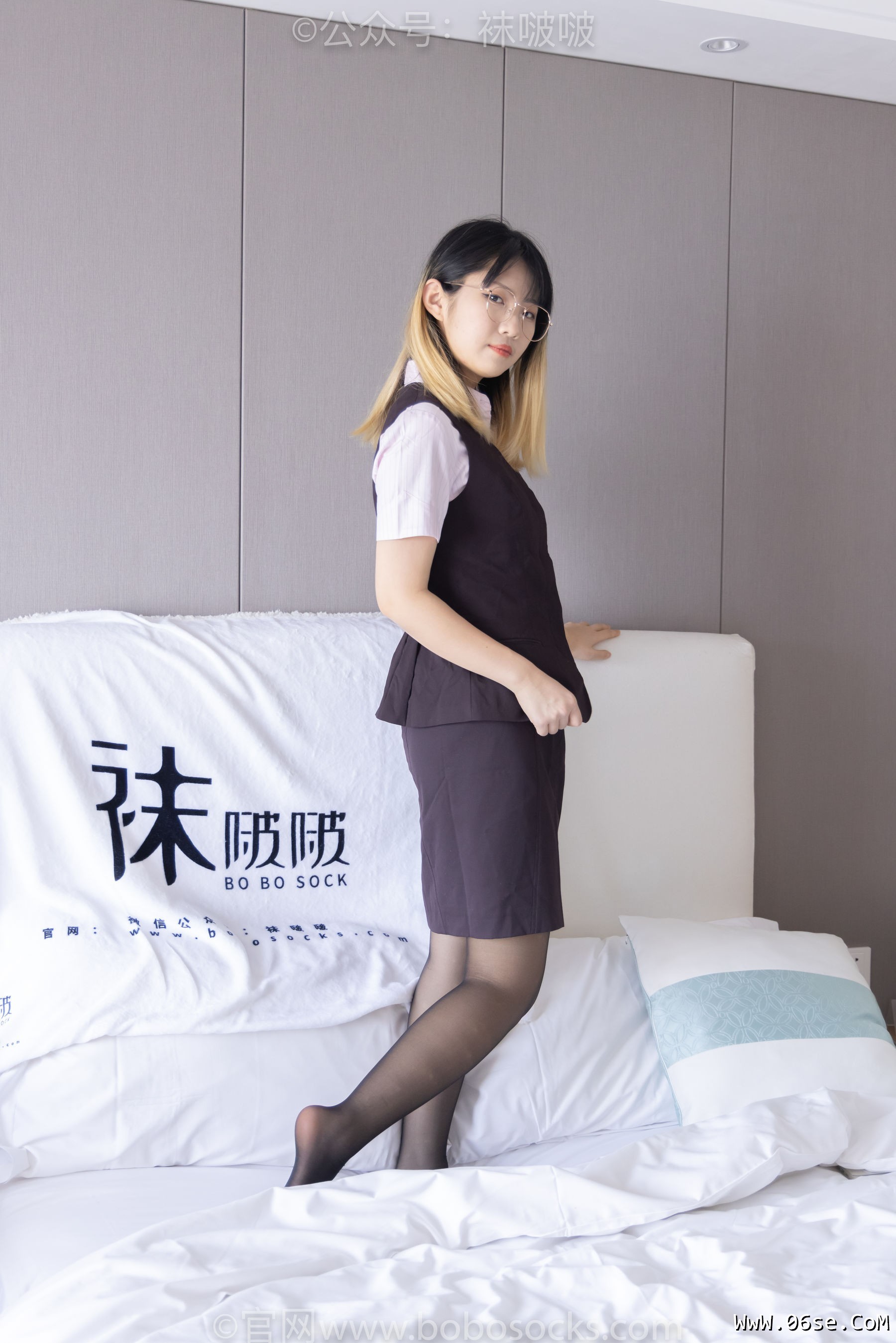 图片[113]-BoBoSocks袜啵啵 No.065 砂糖-招行制服、高跟鞋、黑丝[140P]-六色网