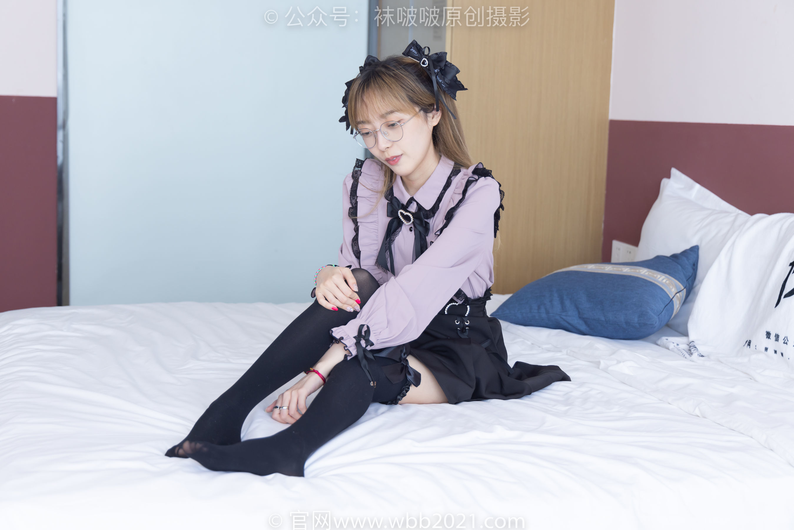 图片[93]-BoBoSocks袜啵啵 No.247 稚予 -皮鞋、黑丝大腿袜、地雷系女友[159P]-六色网