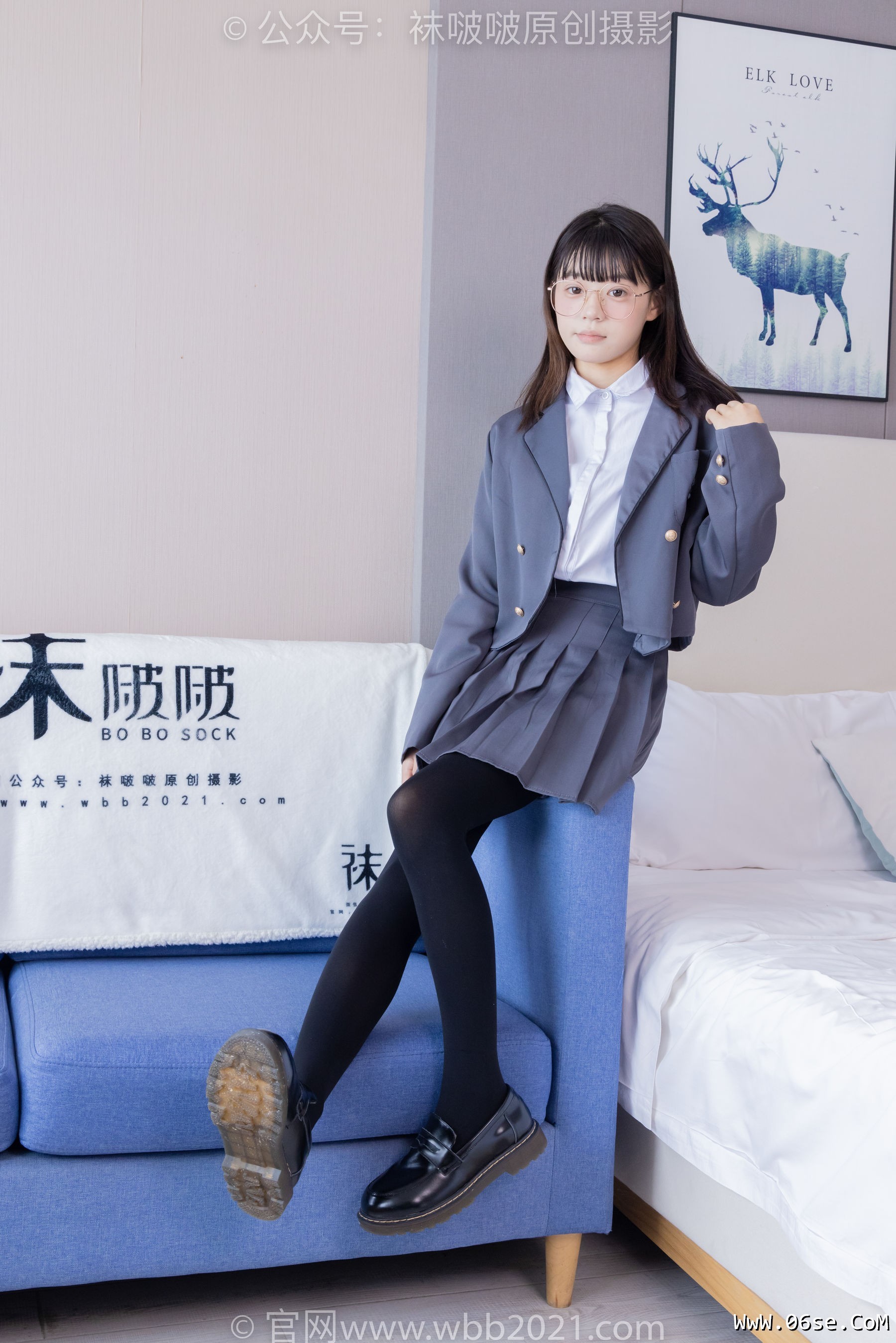 图片[55]-BoBoSocks袜啵啵 No.402 糯米 -皮鞋、厚黑丝、学院jk[140P]-六色网
