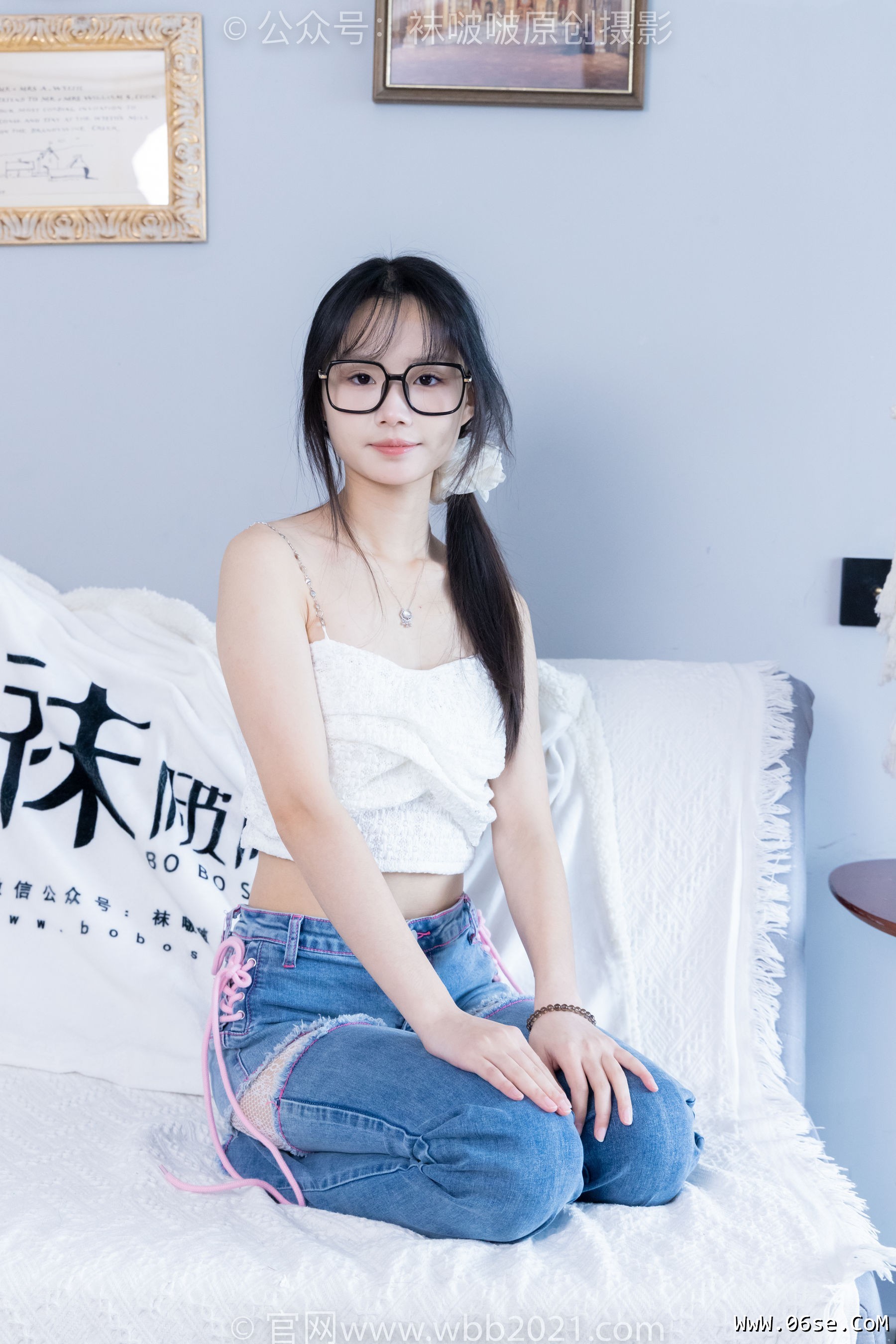 图片[74]-BoBoSocks袜啵啵 No.372 甜甜圈 -板鞋、白色蕾丝袜、可拆卸牛仔裤、裤里丝[140P]-六色网
