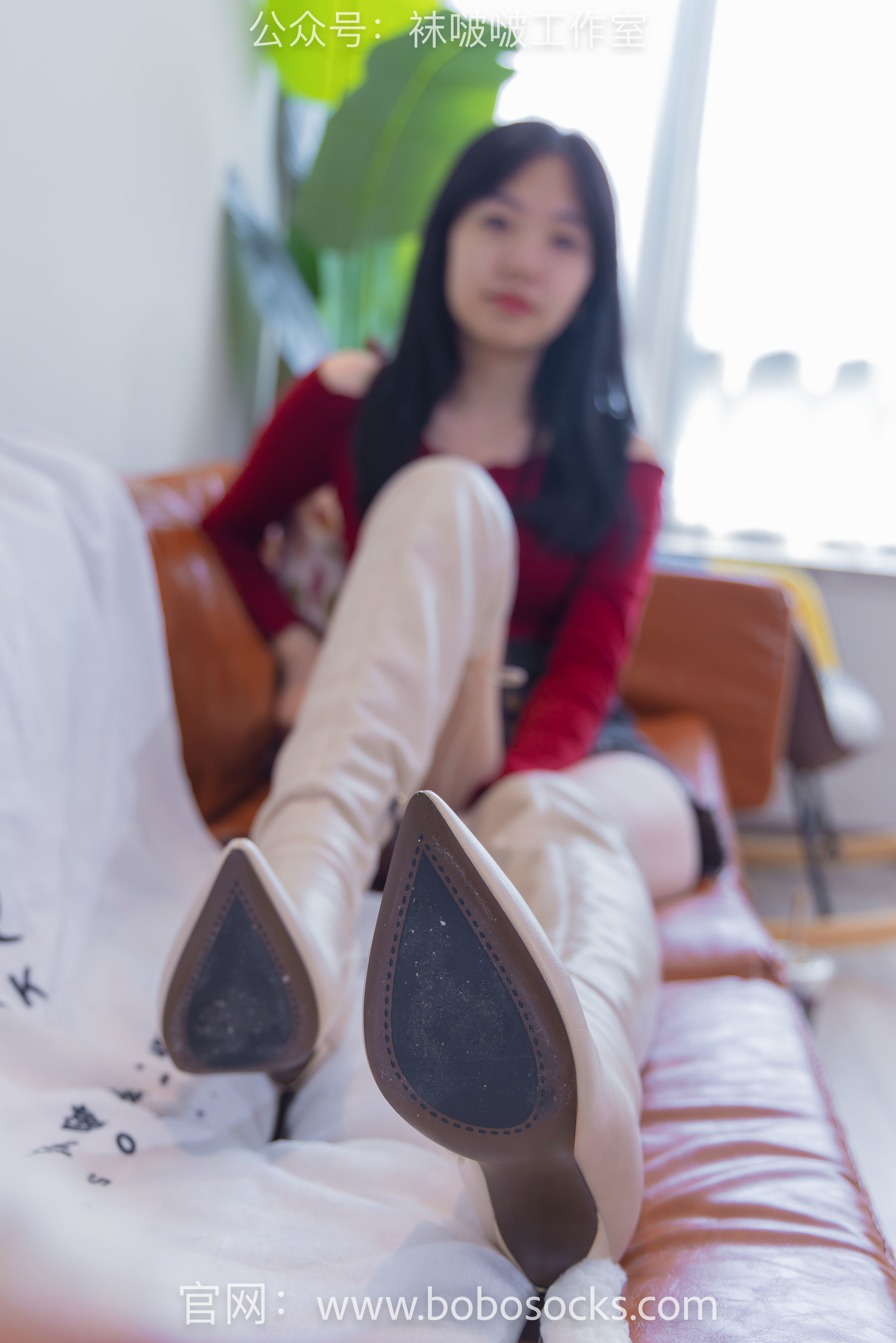 图片[111]-BoBoSocks袜啵啵 No.120 小甜豆-高跟长靴、白棉袜、裸足[170P]-六色网