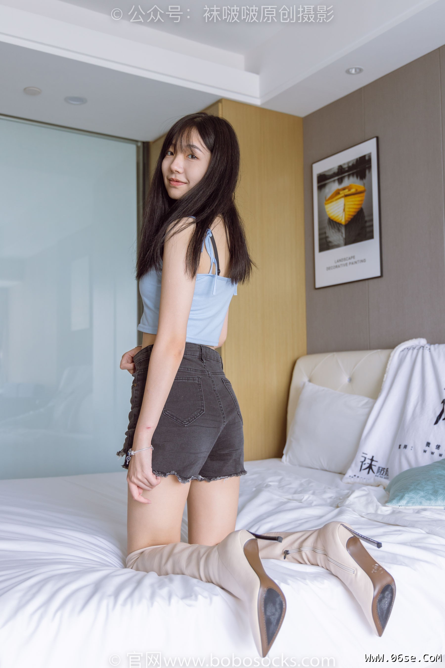 图片[171]-BoBoSocks袜啵啵 No.174 小甜豆-高跟长靴、白棉袜、裸足[178P]-六色网