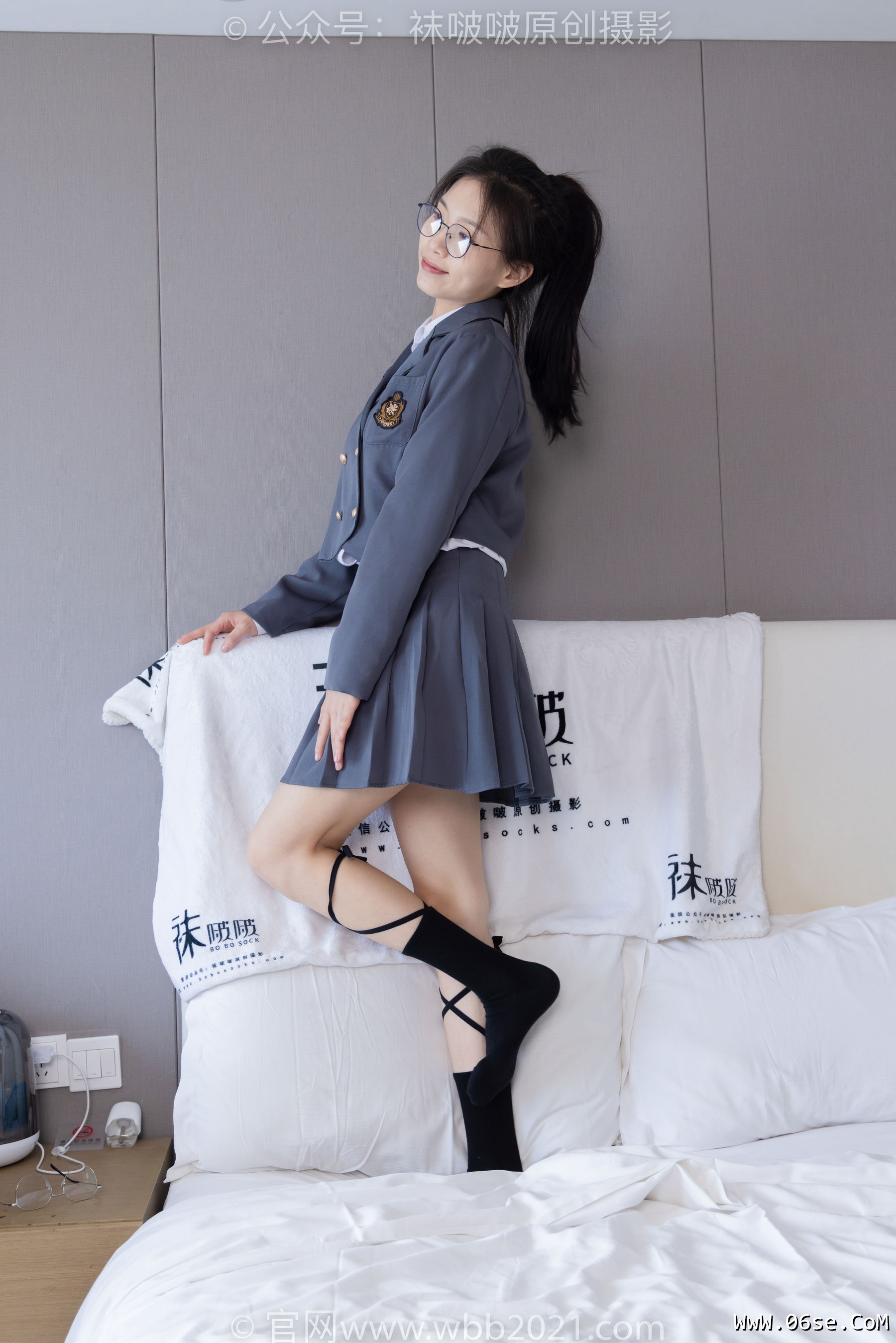 图片[31]-BoBoSocks袜啵啵 No.268 芝士 -黑皮鞋、绑带黑棉袜、学院制服[139P]-六色网