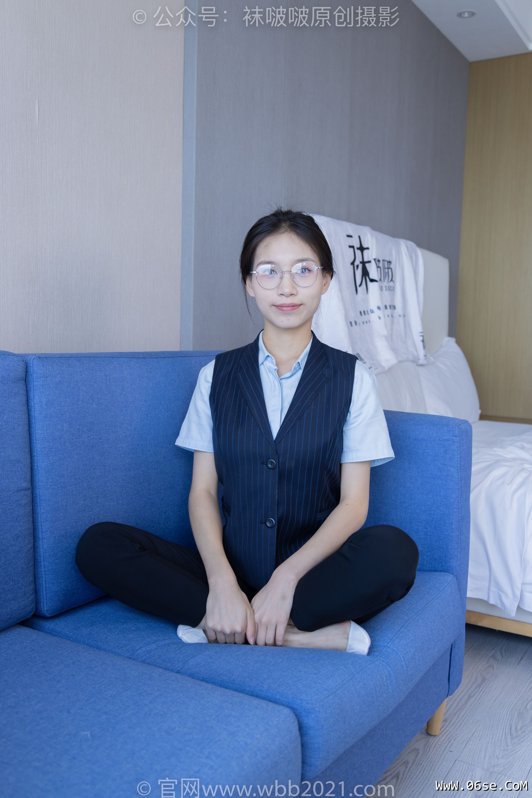 图片[92]-BoBoSocks袜啵啵 No.413 芝士 -高跟鞋、白色吊带船袜、银行制服[145P]-六色网