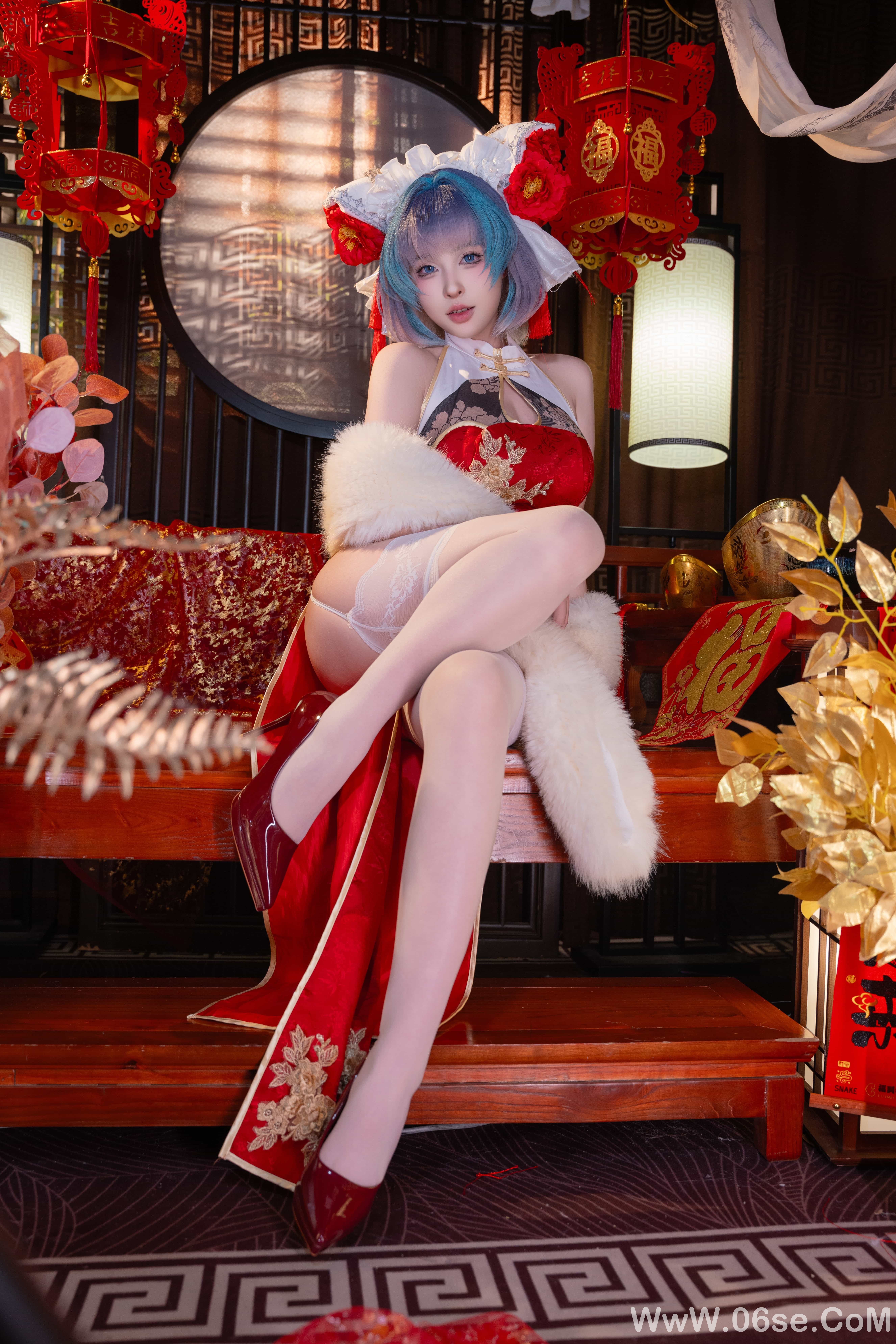 图片[52]-清水由乃 – 碧蓝航线 柴郡 新春旗袍[71P]-六色网