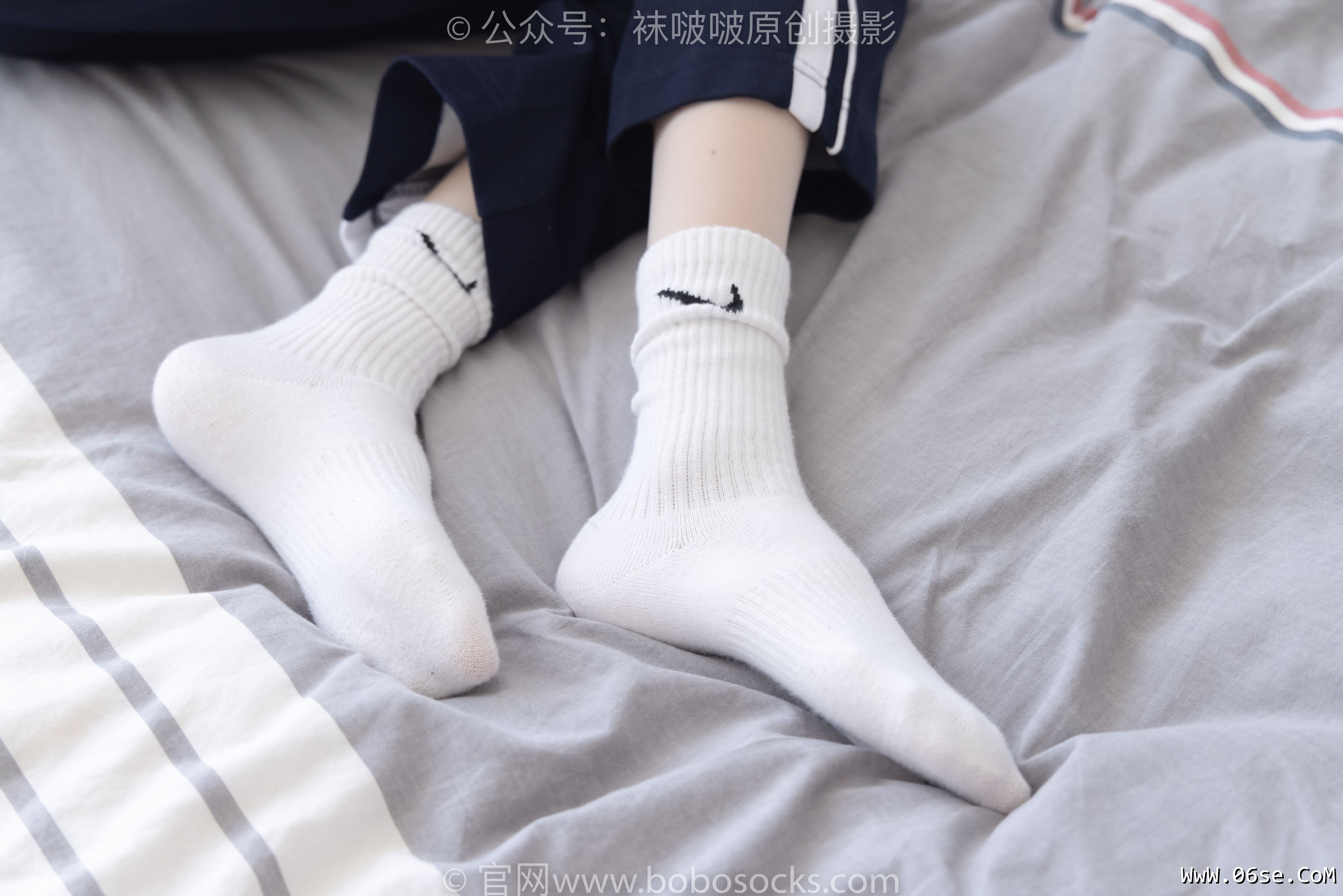 图片[100]-BoBoSocks袜啵啵 No.207 稚予 -aj板鞋、白棉袜、油亮白丝、校服裤里丝[140P]-六色网